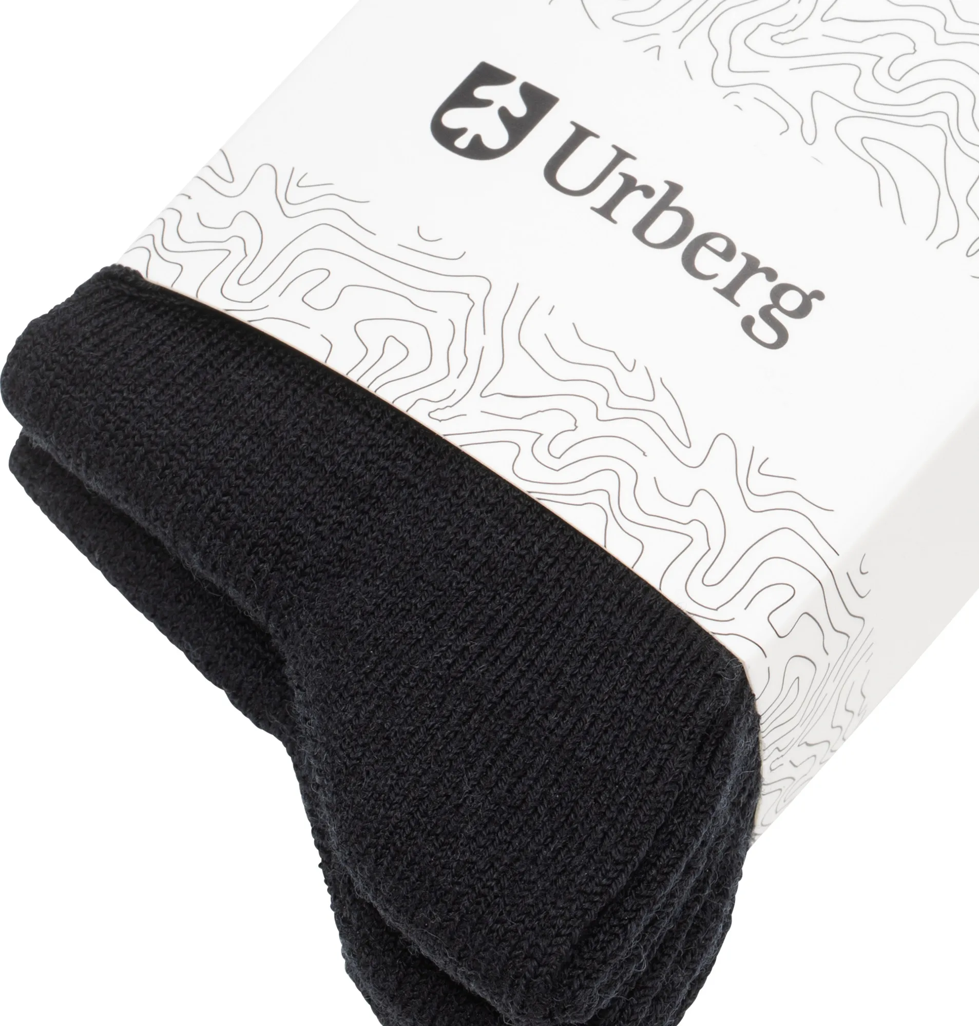 Urberg Merino Wool Ribb Sock 2p Jr Black Beauty