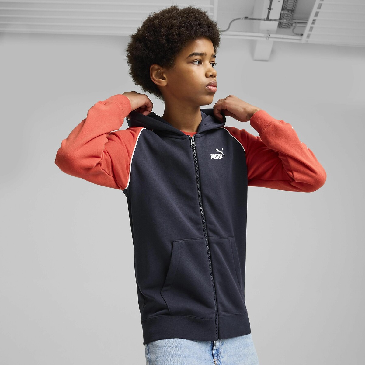 PUMA<br>Moletom com zíper em molton