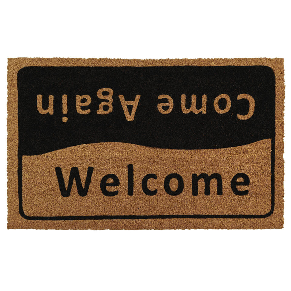 Kokosmat 'Welcome / Come again' - 50x80 cm