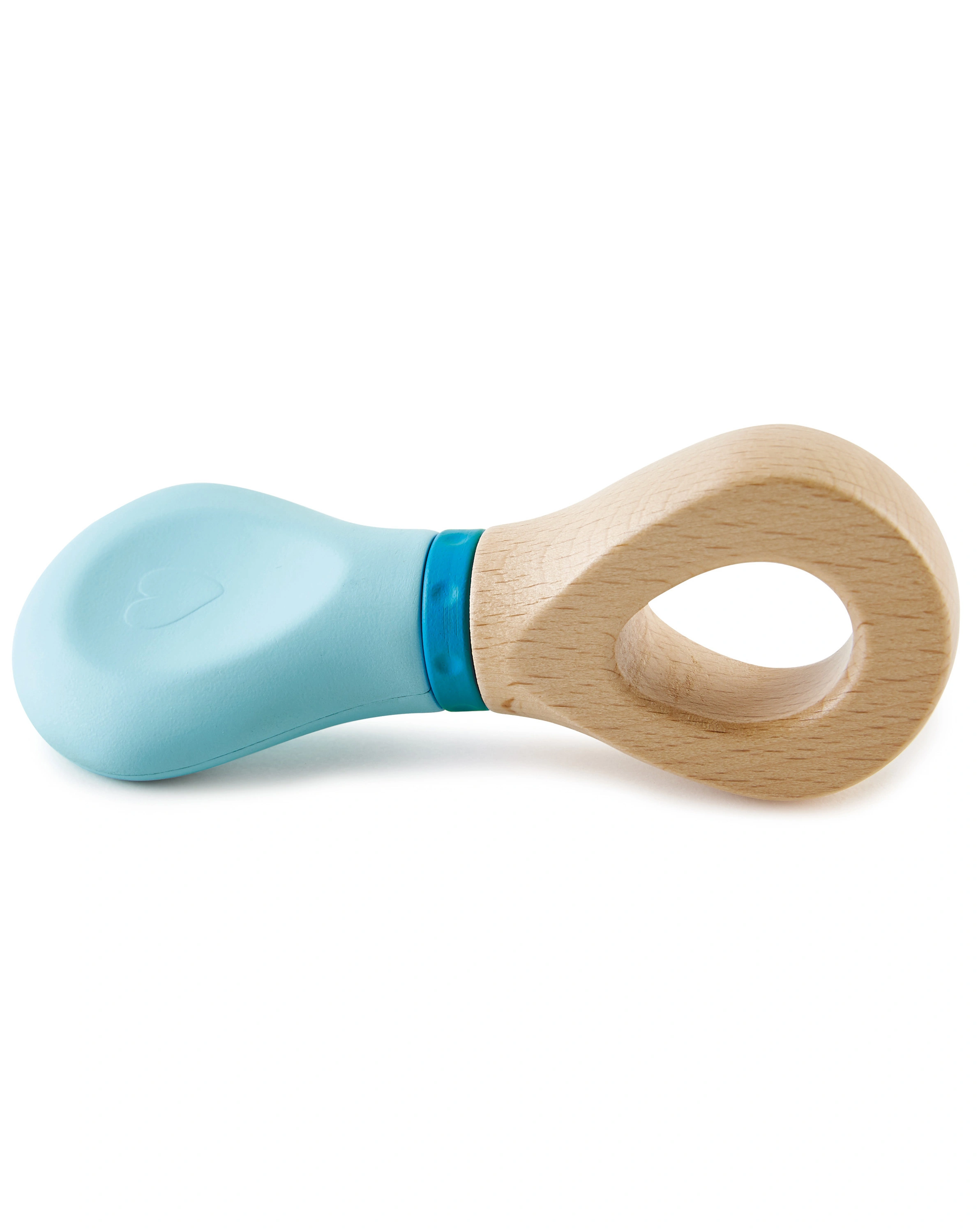 Rassel RALF aus Holz in blau