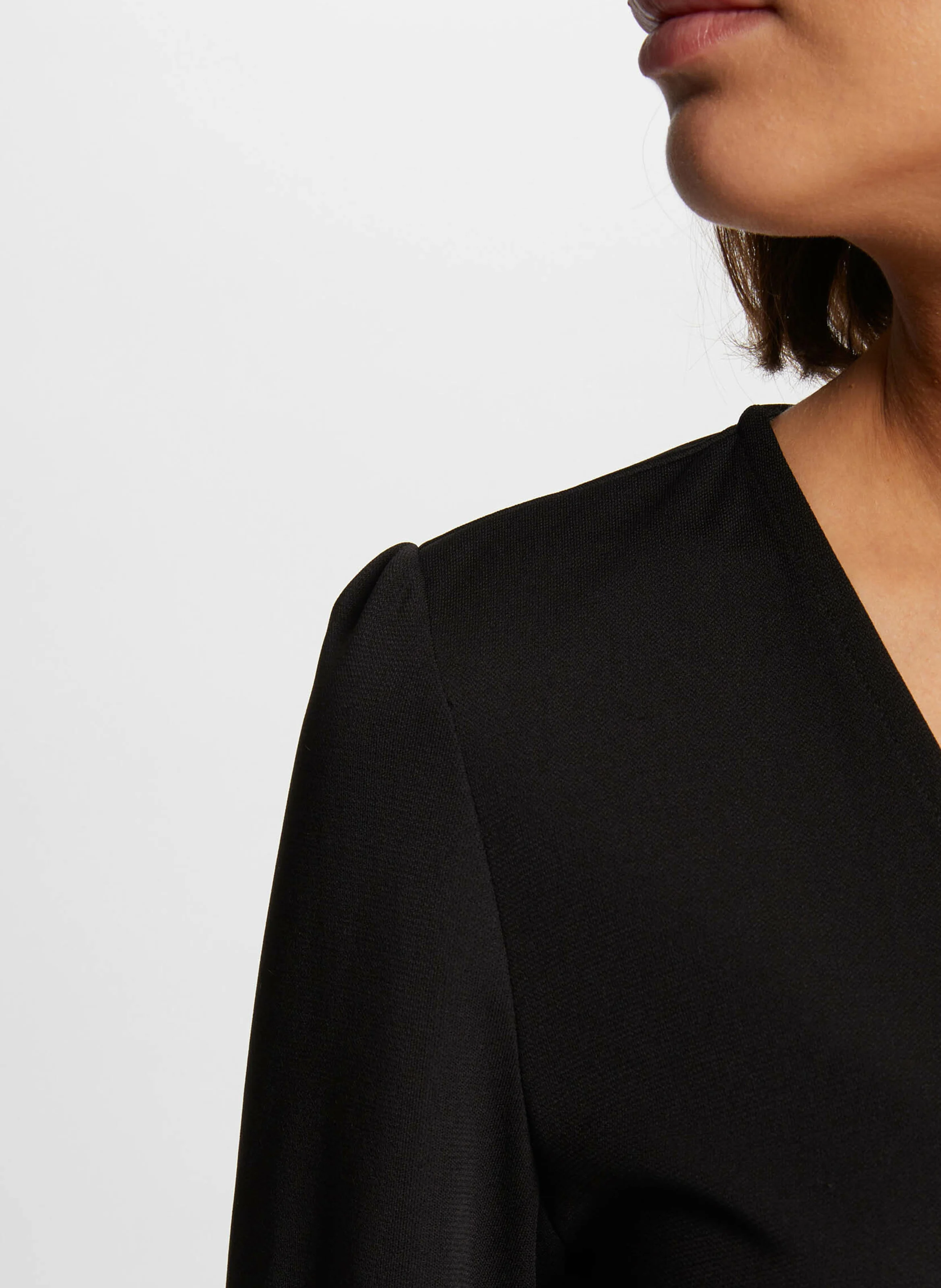 RSASHA - Robe courte col V | Noir