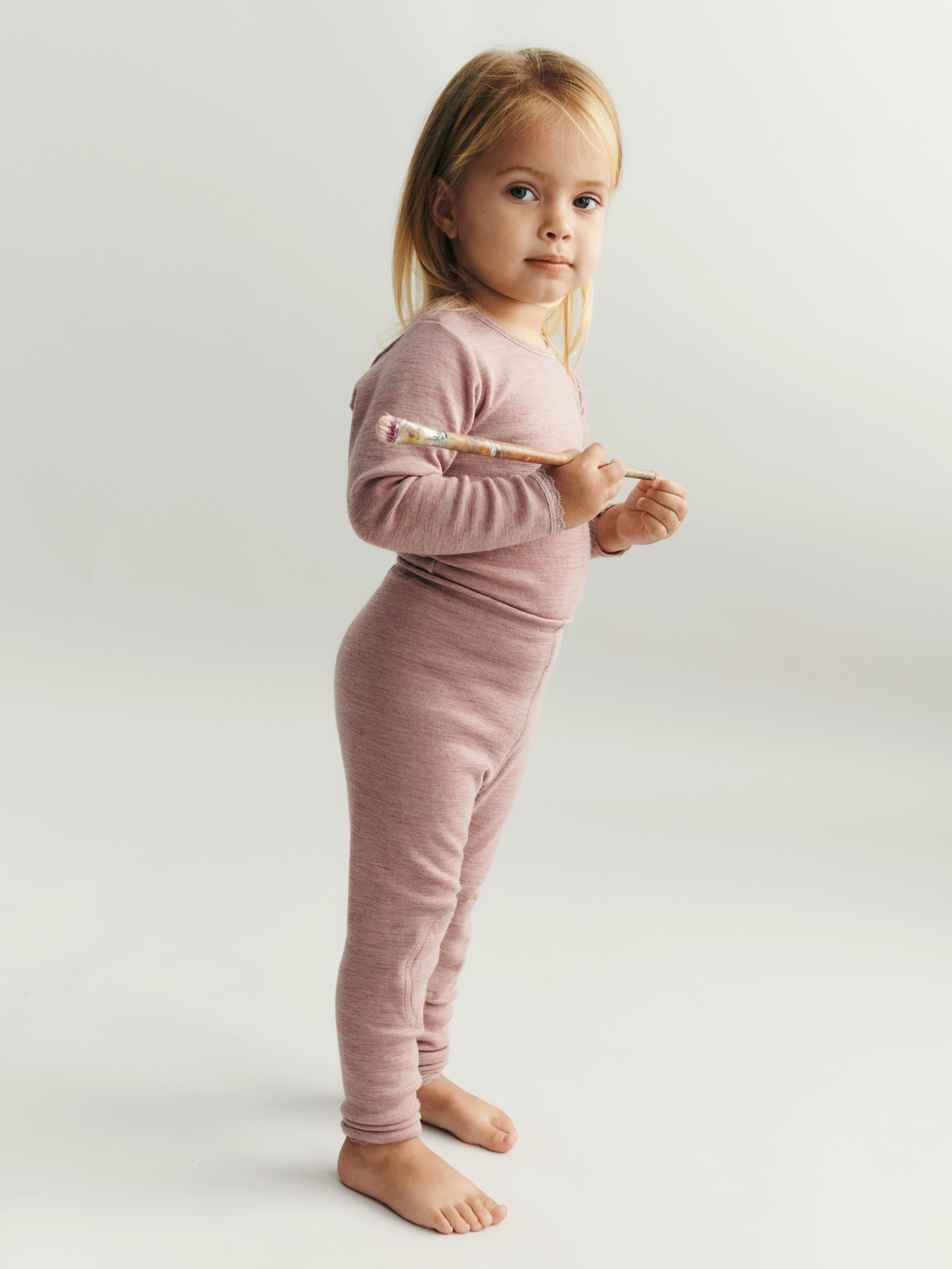 Legging met kniepatch van merinowol voor baby’s