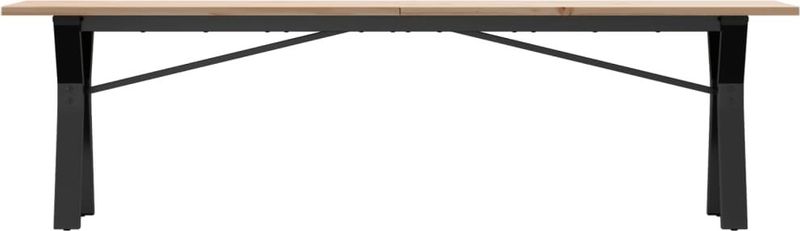 vidaXL - Salontafel - Y-frame - Massief Grenenhout - Staal - 160x40x45 cm