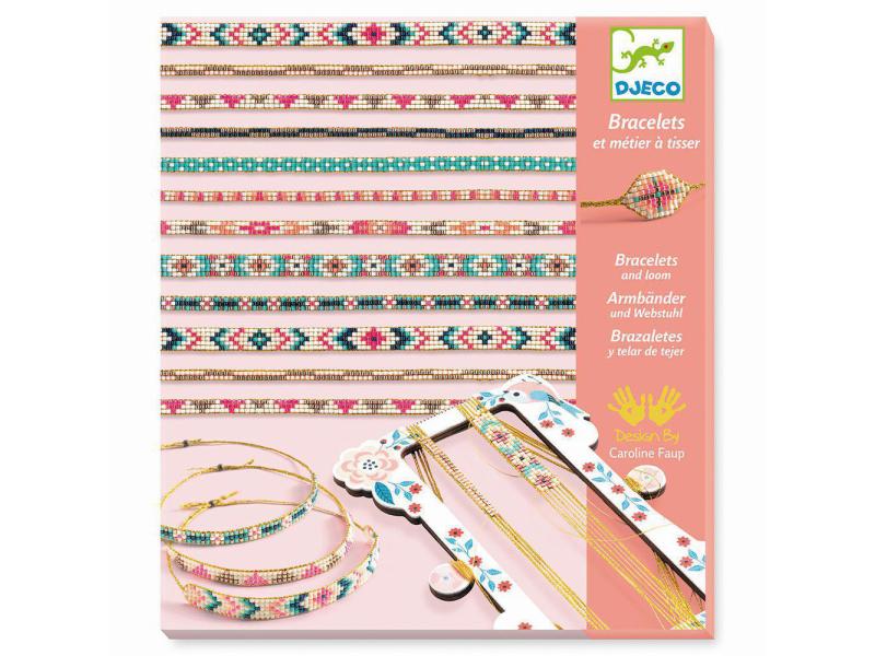 DJECO Bastelset Perlen-Weben Armbänder Schmuck-Bastelset