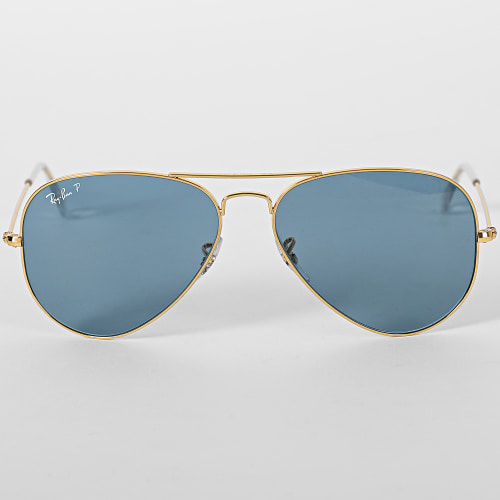 Lunettes De Soleil Aviator Large Metal RB3025 Bleu Doré