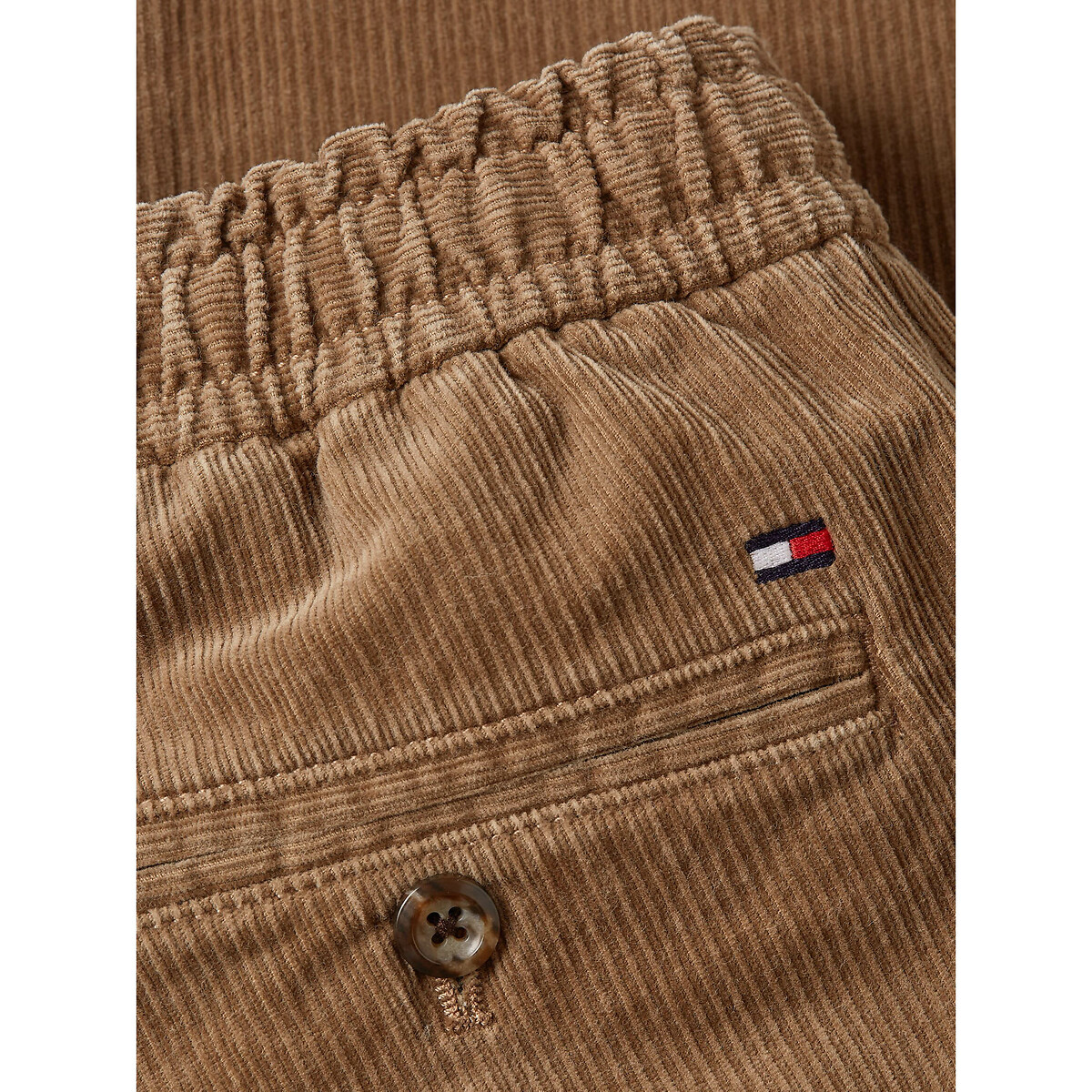 TOMMY HILFIGER<br>Calças afuniladas em veludo com cordão