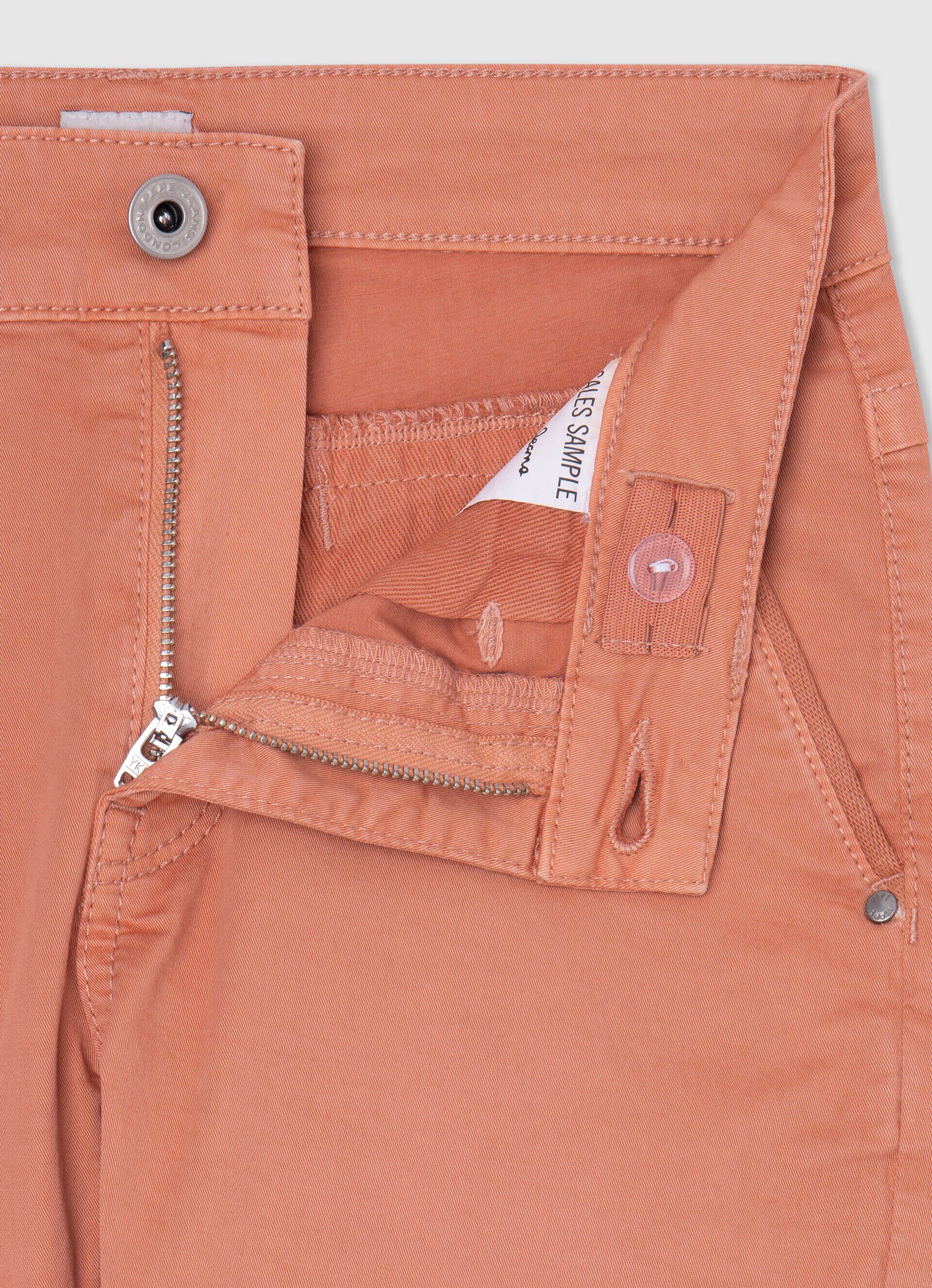 Bermuda chino de corte regular - laranja abóbora