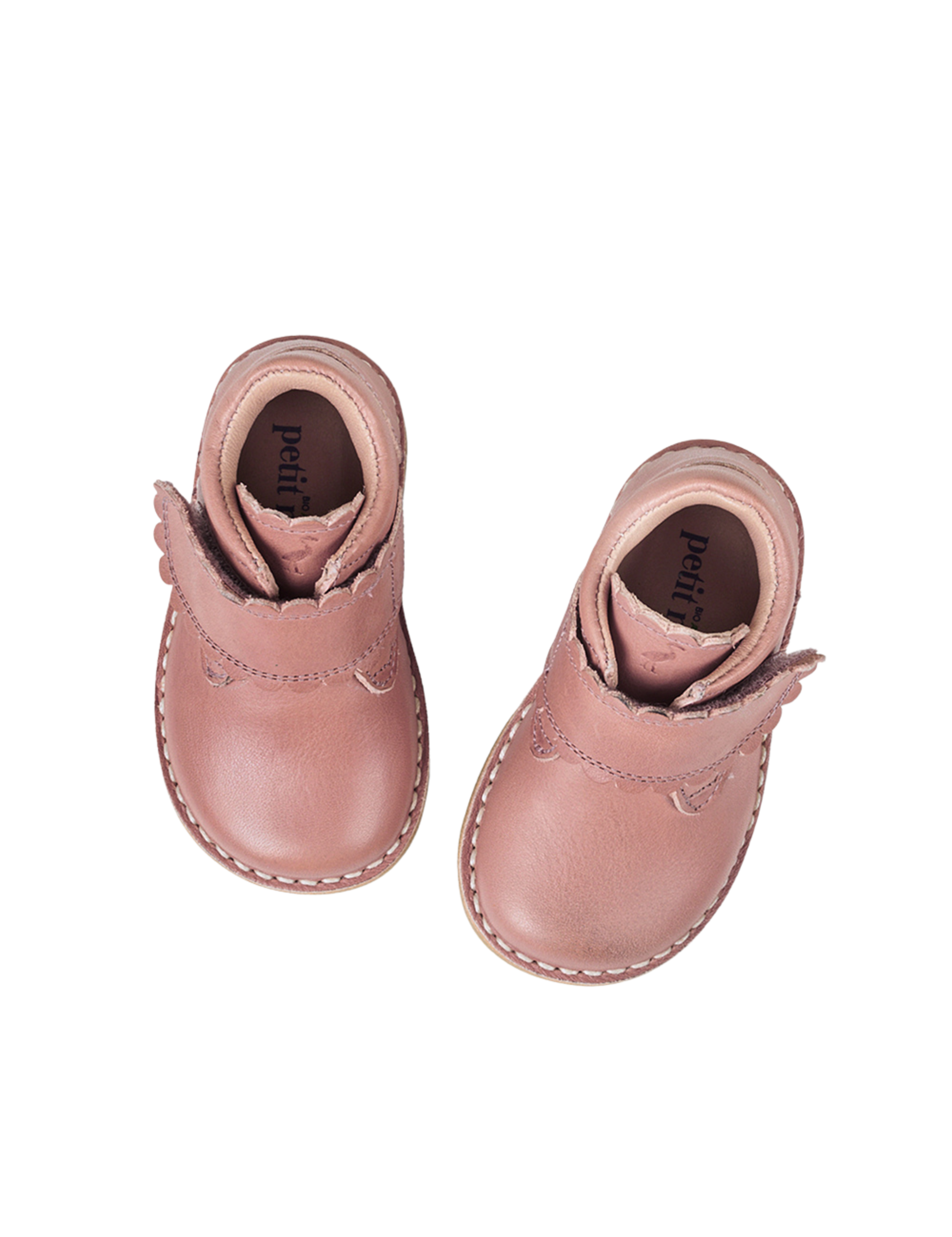 Scallop Velcro Boot - Old rose