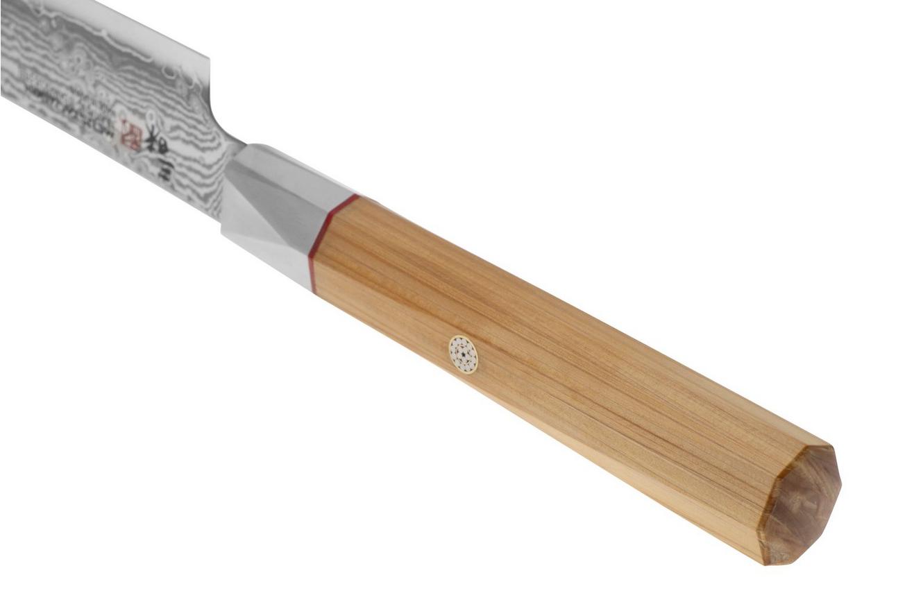 Mcusta Zanmai Petty ZBX2-3002DS, 33-Layer Damascus/VG10, Hinoki Handle, Knivesandtools Exclusive, officemes, 15 cm
