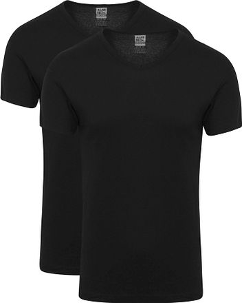 Alan Red Vancouver T-shirt V-Hals Zwart 2-Pack 7032/2P/99 Vancouver Rib Black kopen
