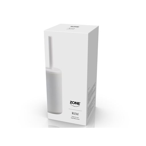 Zone Rim Vægophængt Toiletbørste, White