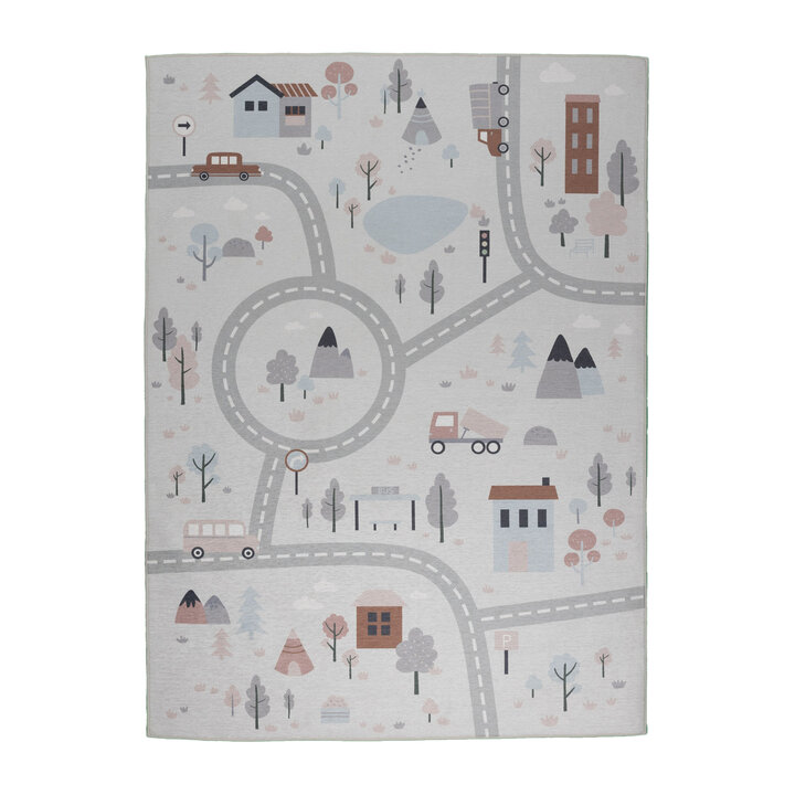 Speelkleed auto - Rocky Ride Wit | Wasbaar
