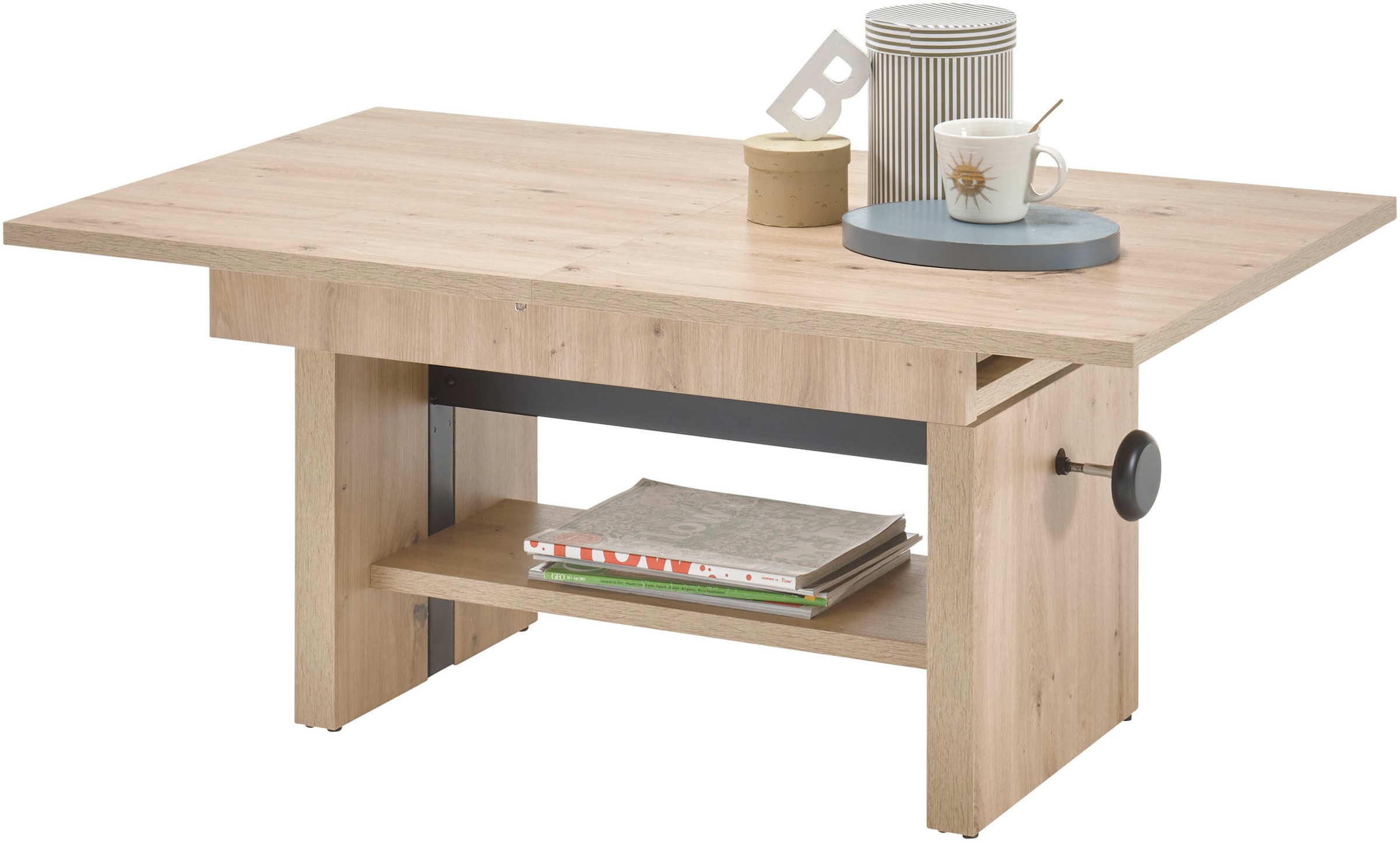 Stolkom Couchtisch »Event höhenverstellbar, ausziehbar, BxHxT 110-150x48-63x65 cm« Höhenverstellbar mit Liftmechanik und ausziehbar in 3 Farbausführungen