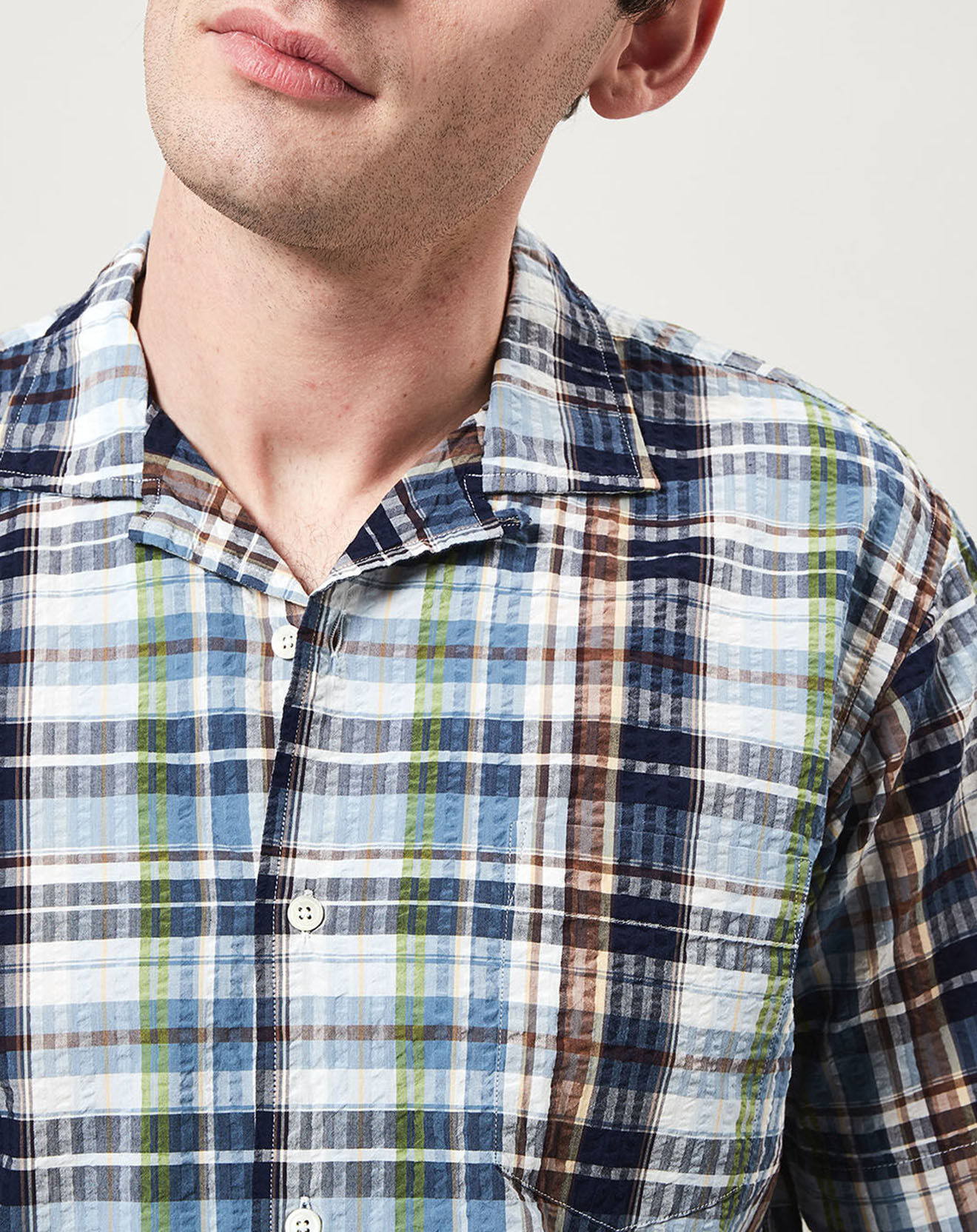Hartford Chemise Regular Fit Palm bleue