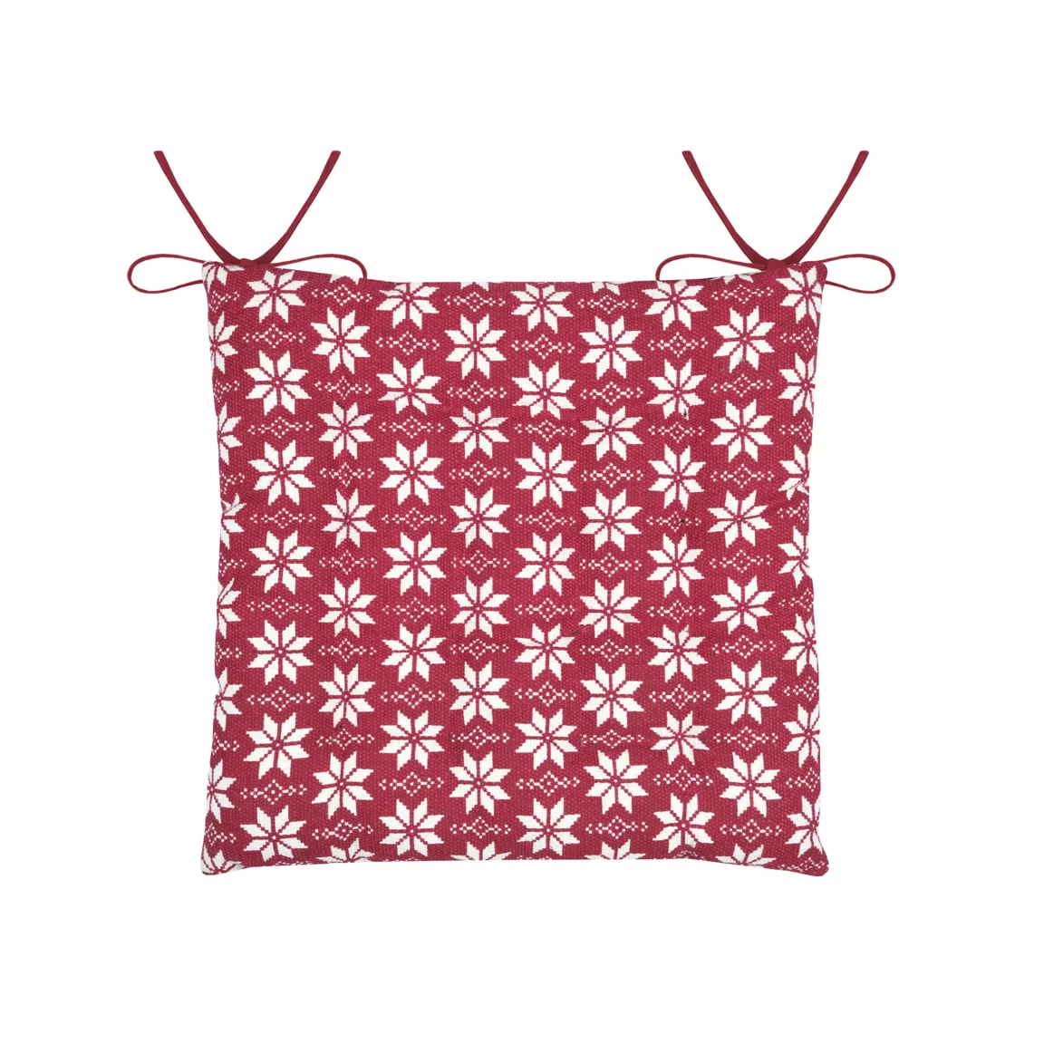 Coussin de chaise carré coton (38 x 38 cm) Valgenis Rouge