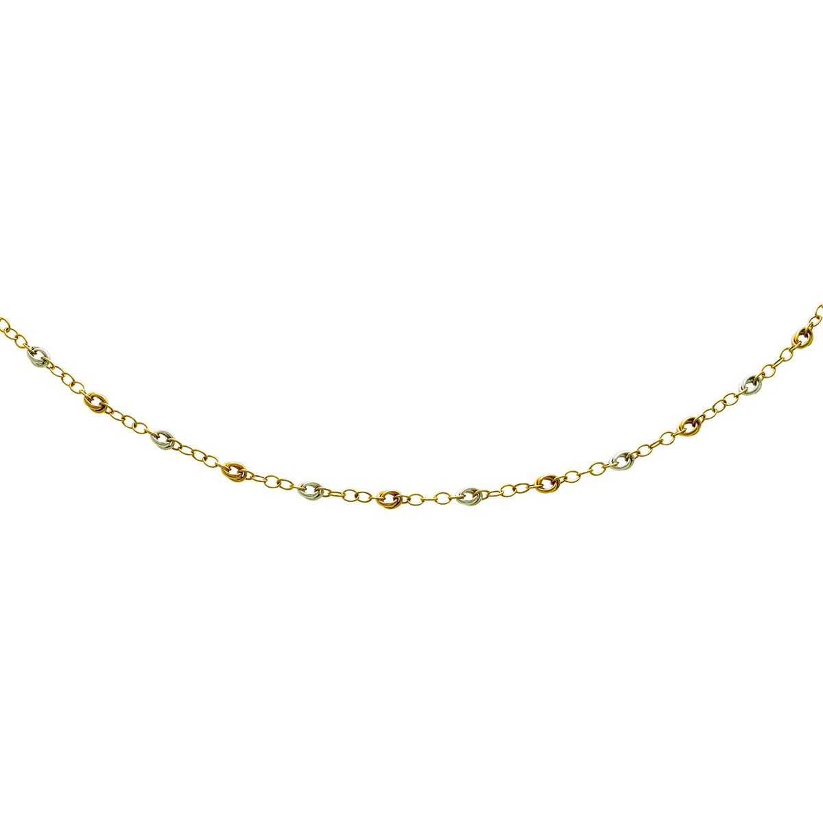 Collier Brillaxis moderne  bicolore or 9 carats