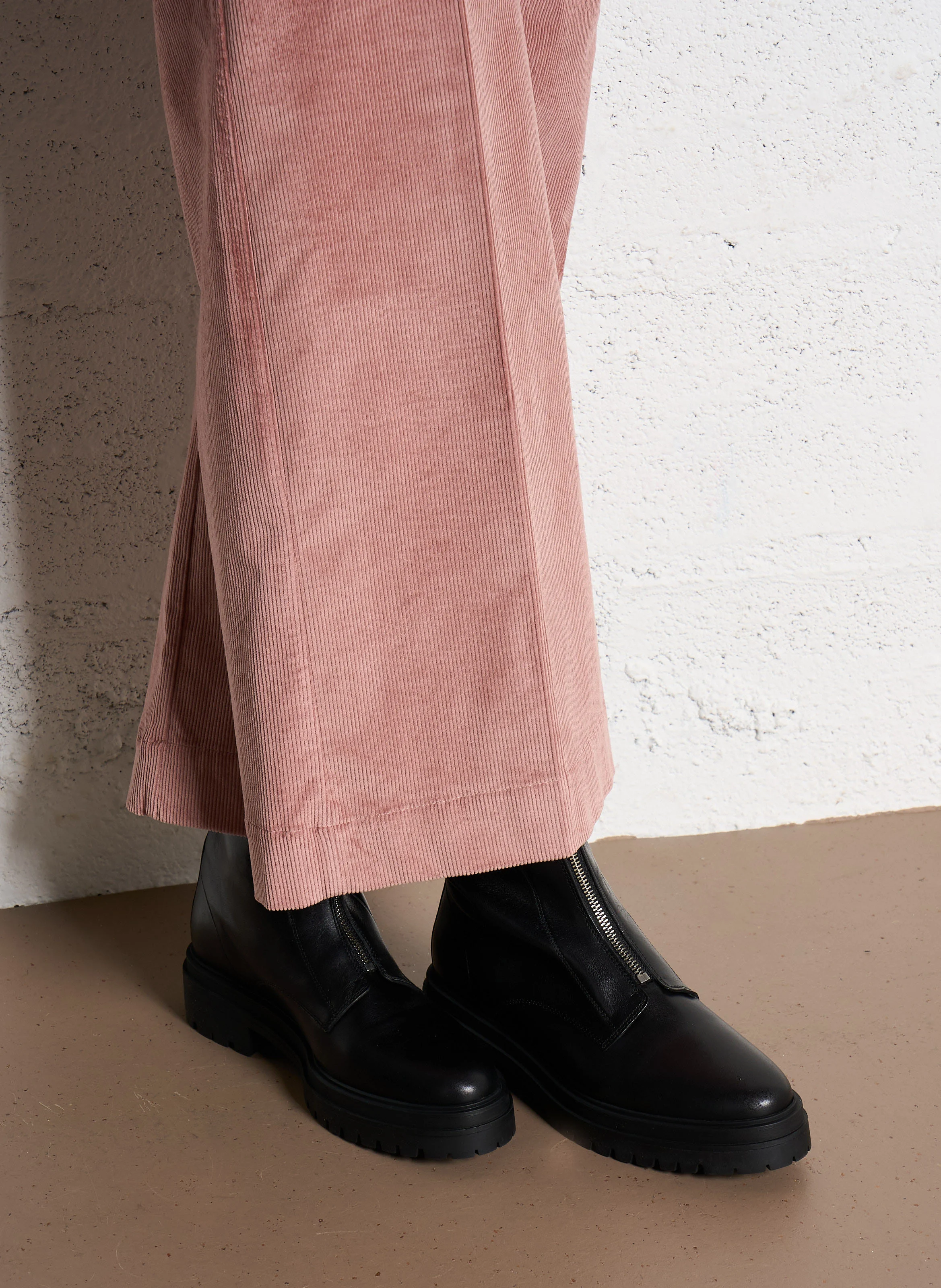 CARL - Bottines à zip en cuir| Noir