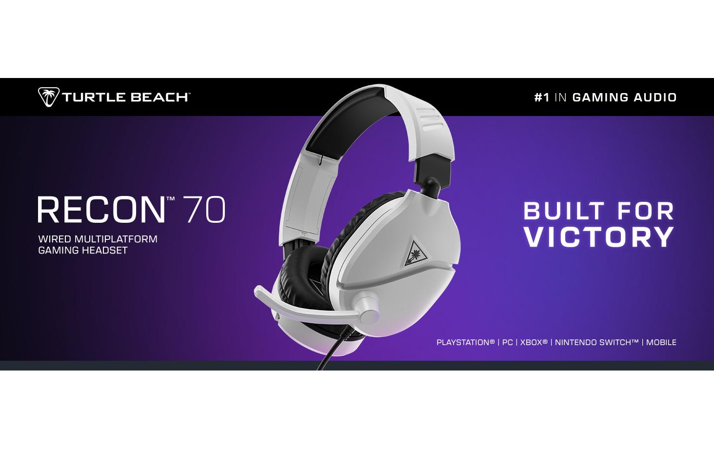 Headset Ear Force Recon 70P WeissGaming-Headset für PS4 und PS5