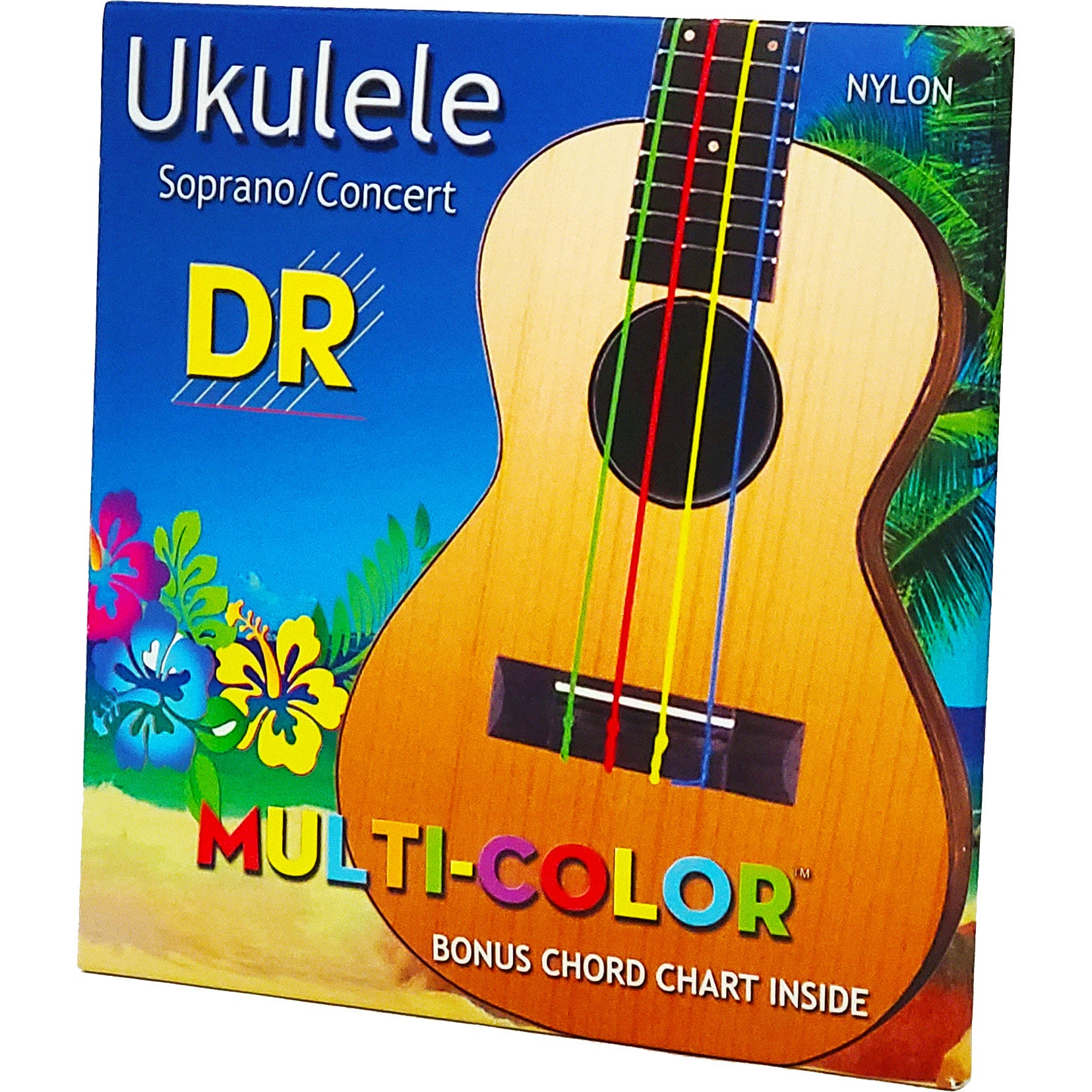 DR Strings UMCSC Multi-Color Nylon Soprano/Concert ukelelesnaren