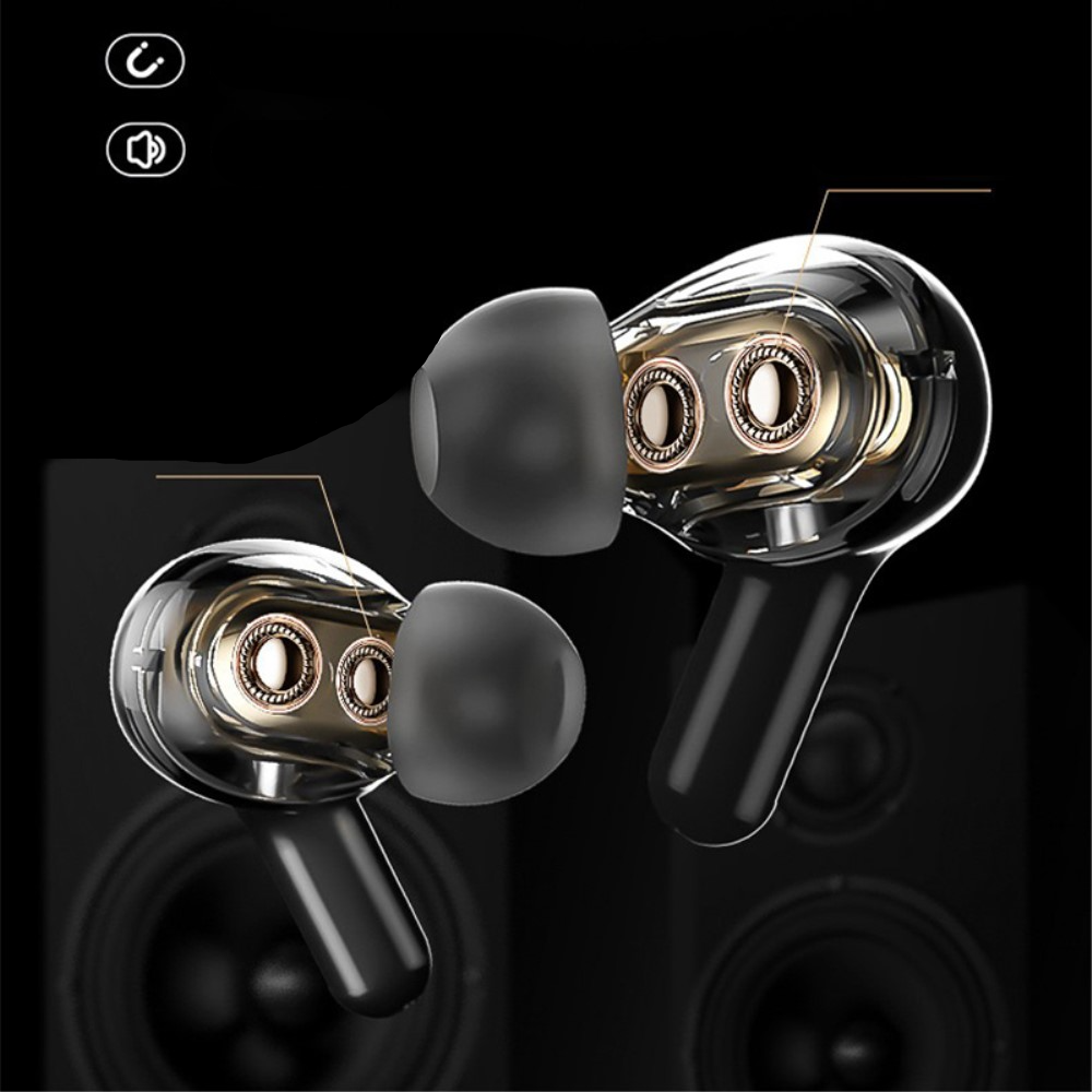 Kabellose TWS Bluetooth 5.0 In-Ear Kopfhörer Headset   Ladecase mit Ladeanzeige (400mAh) - Schwarz