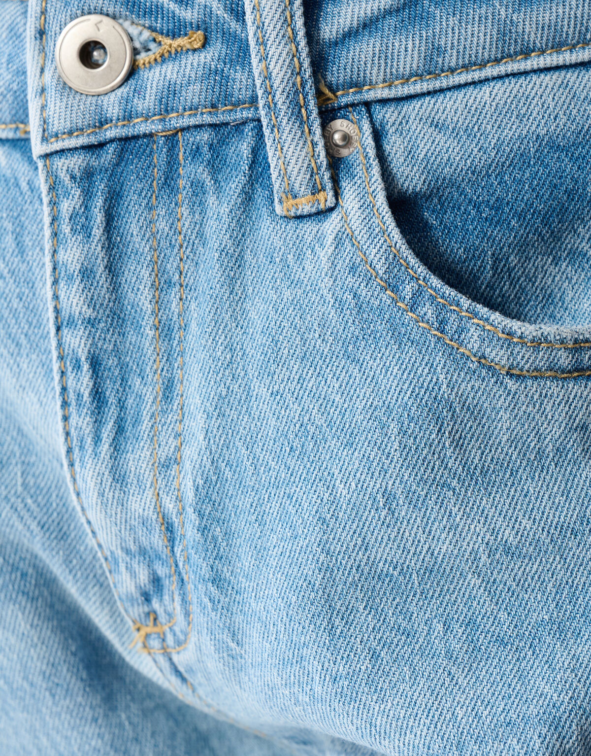 Destroyed Straight Fit Jeans Lichtblauw