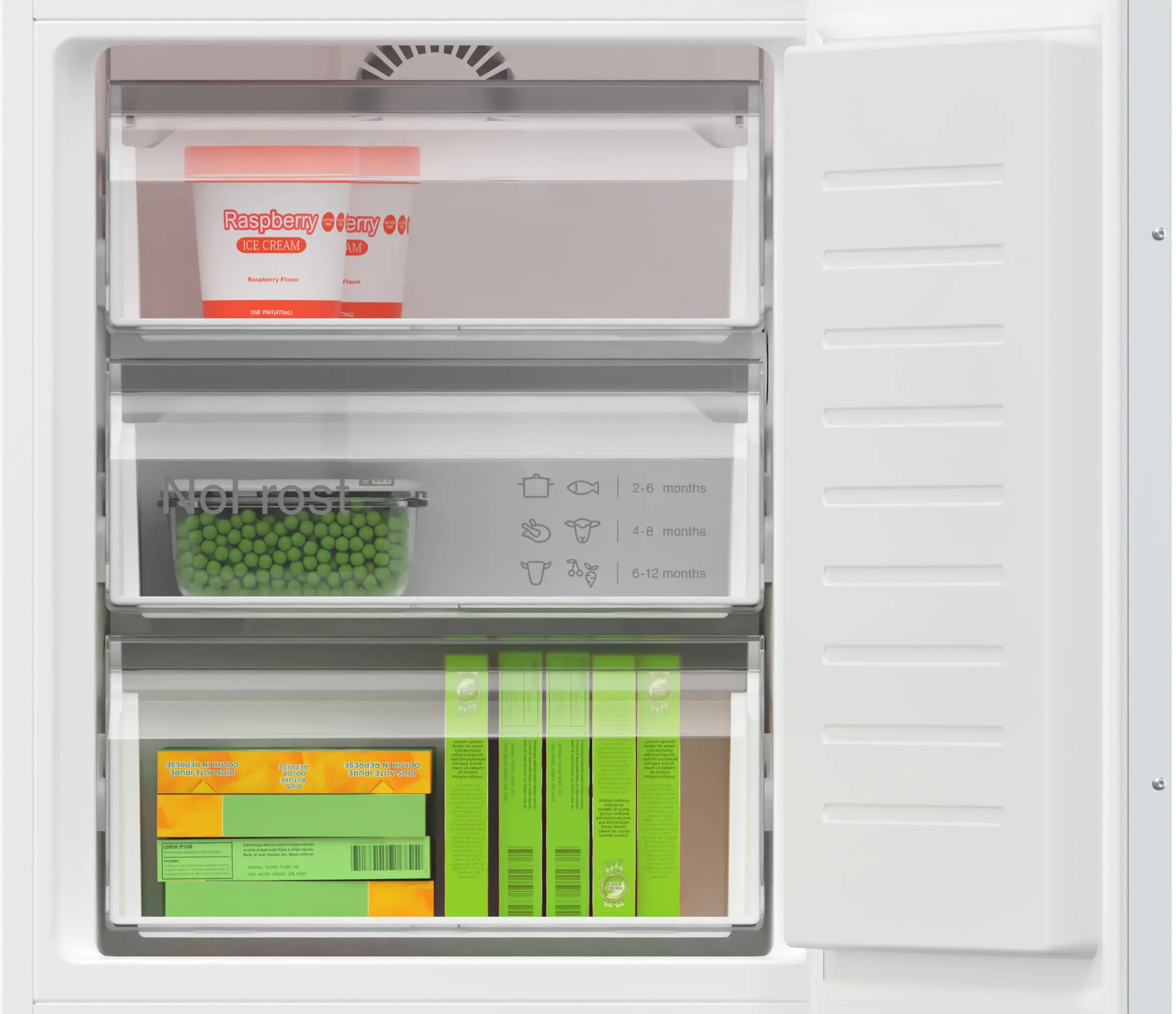 Serie 4 Inbouw koel-vriescombinatie 177.2 x 54.1 cm Sleepdeur