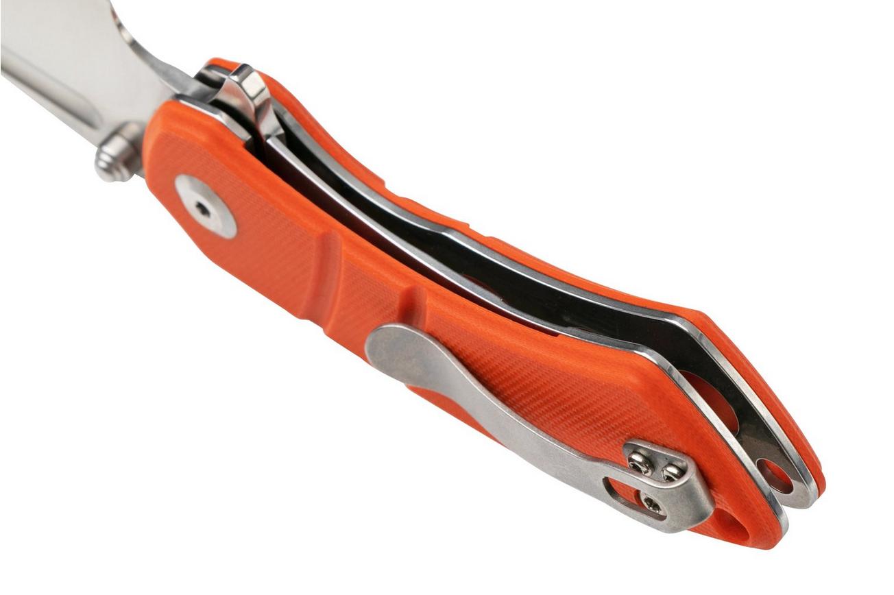 Kansept Korvid M T2030A6 Stonewashed, Orange G10 zakmes, Justin Koch design