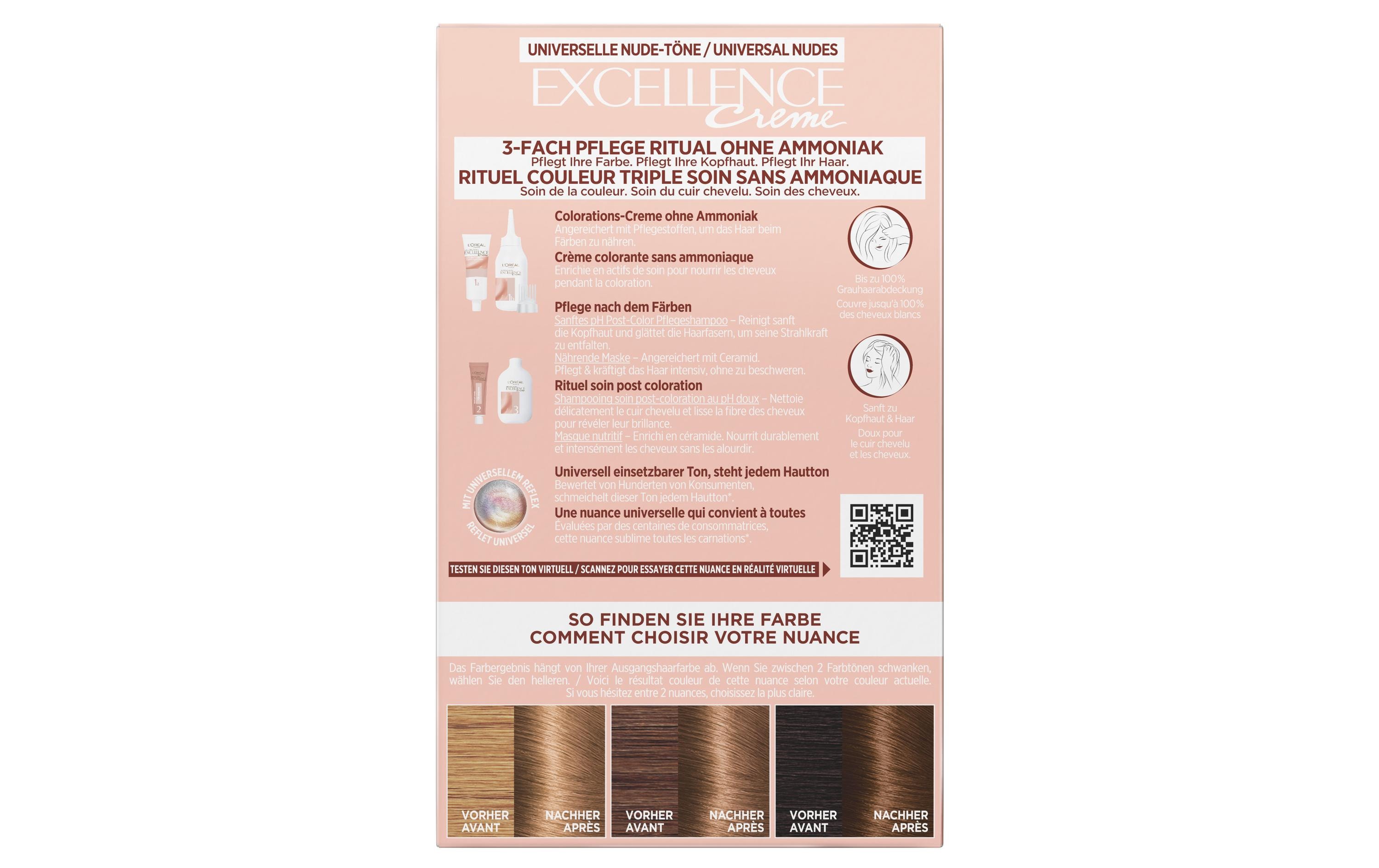 Haarcoloration Ex Crème Nudes 6U Univ. DunkelblondHochwertige Coloration für die Haare