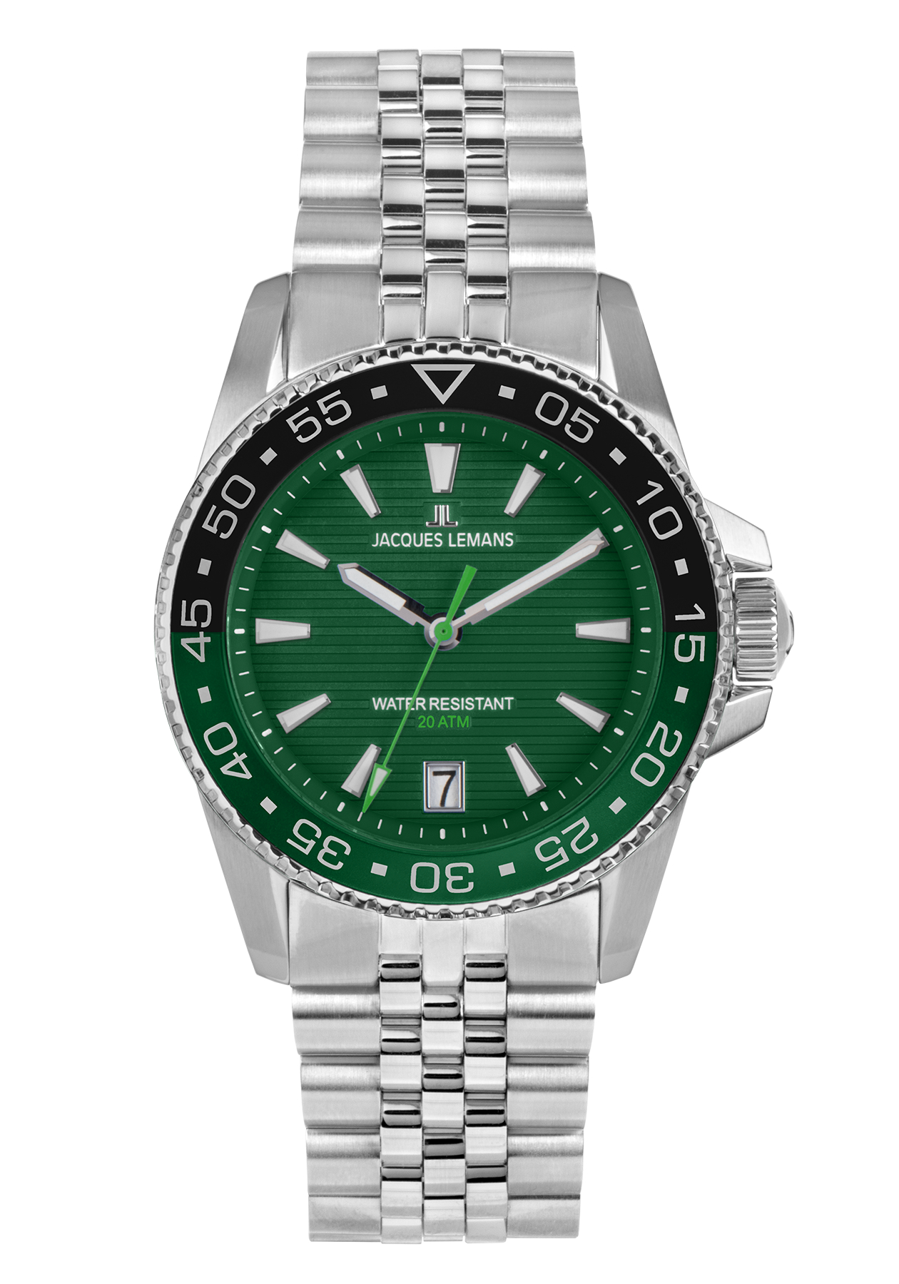 Jacques Lemans Herrenuhr Liverpool Diver 20 bar green