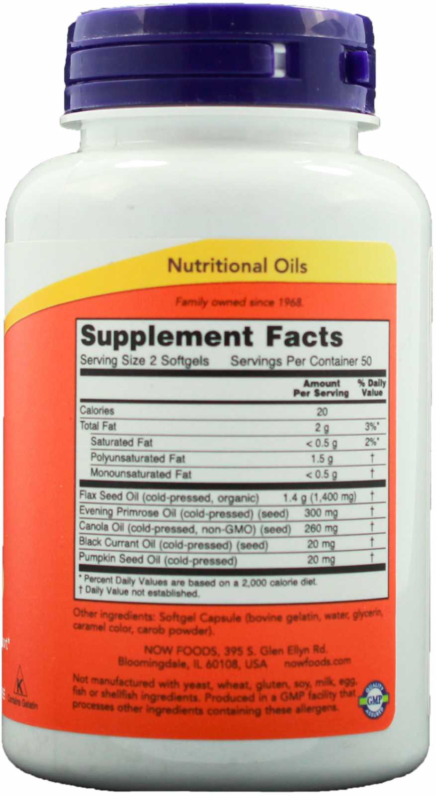 NOW Foods Omega 3-6-9 100 cápsulas blandas