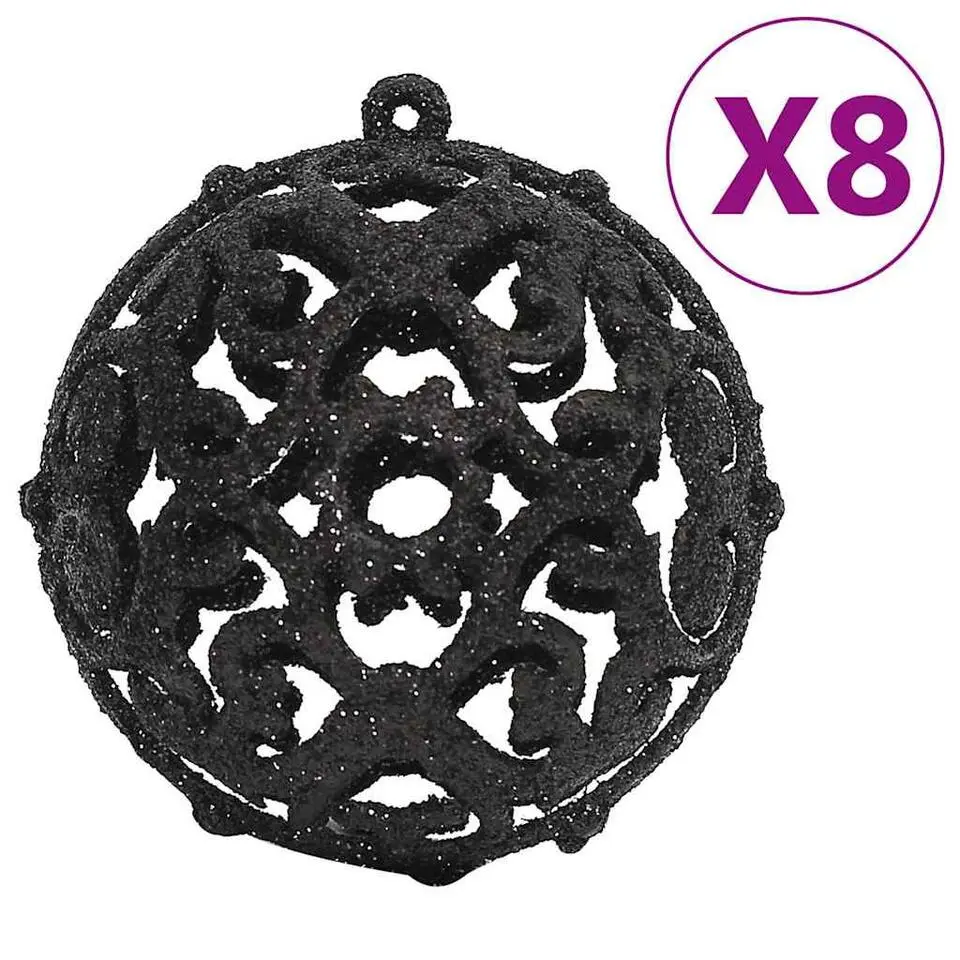vidaXL - Kerstballenset - Zwart - Polystyreen
