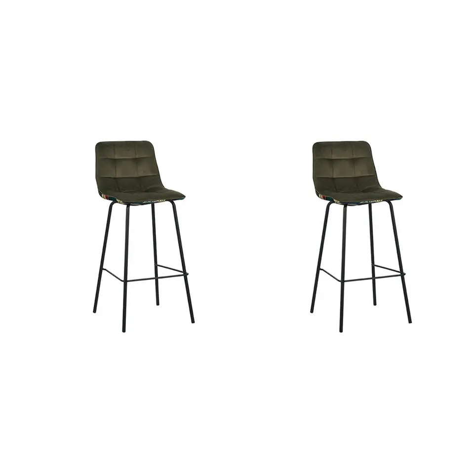 LABEL51 Barkruk Bistro - Hunter - Fluweel - set van 2