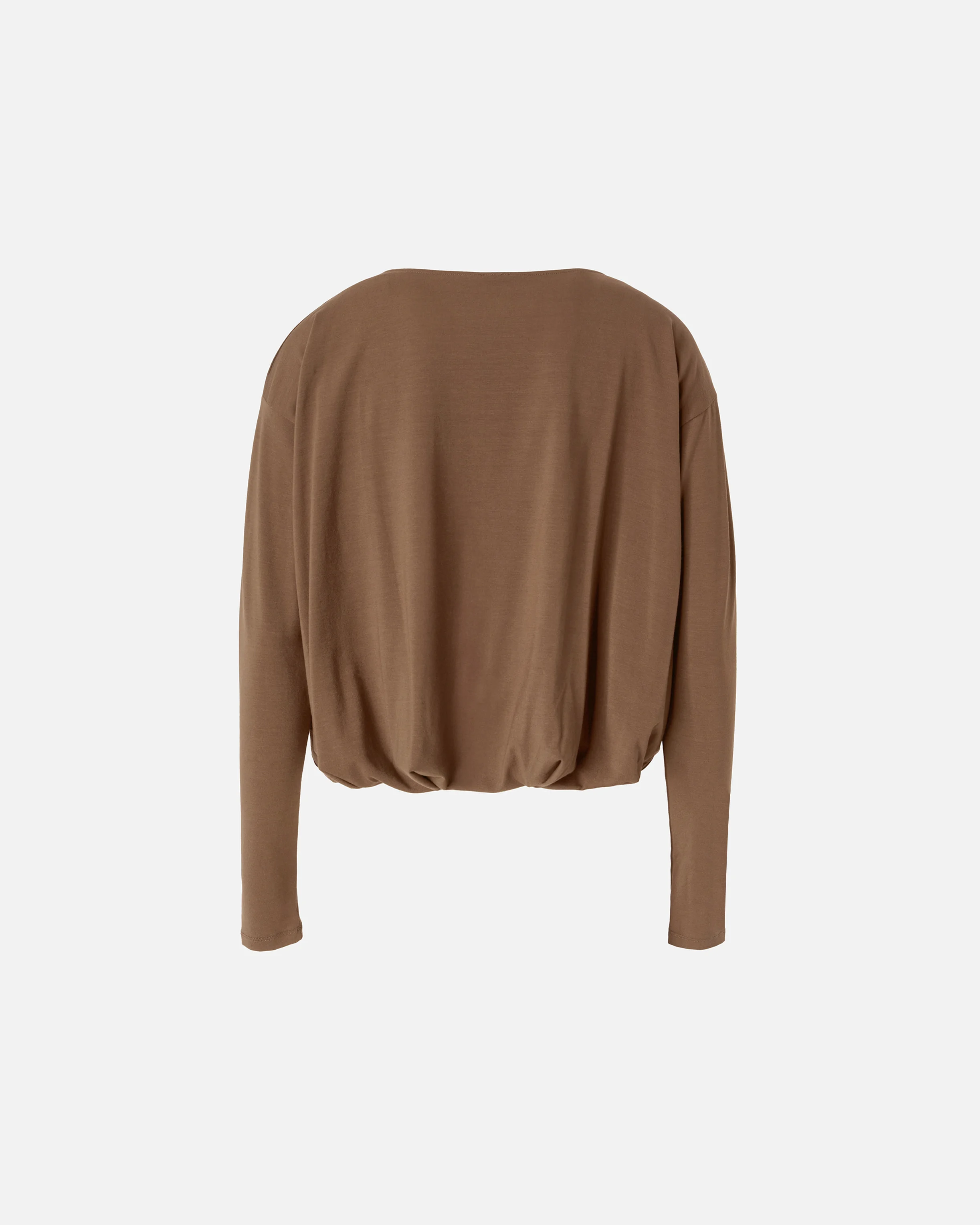T-shirt drapé | Marron