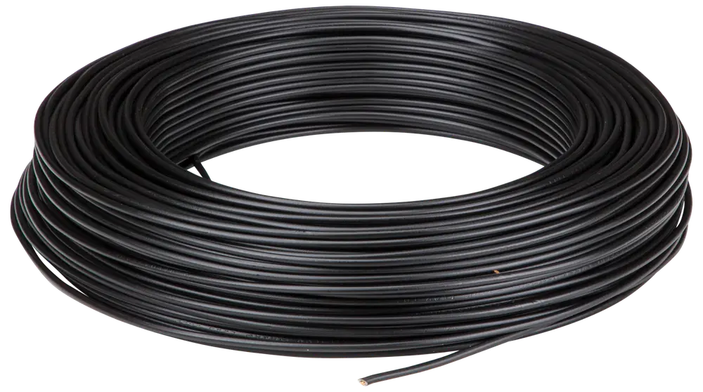 Installationskabel 1 x 1,5 mm² sort 100 m