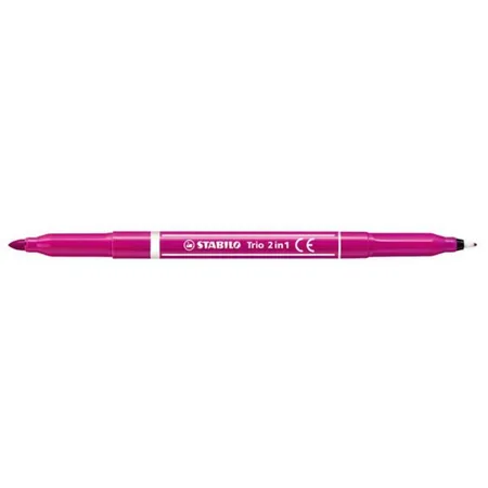 Filzstift und Fineliner in einem - STABILO Trio 2 in 1 - rosa