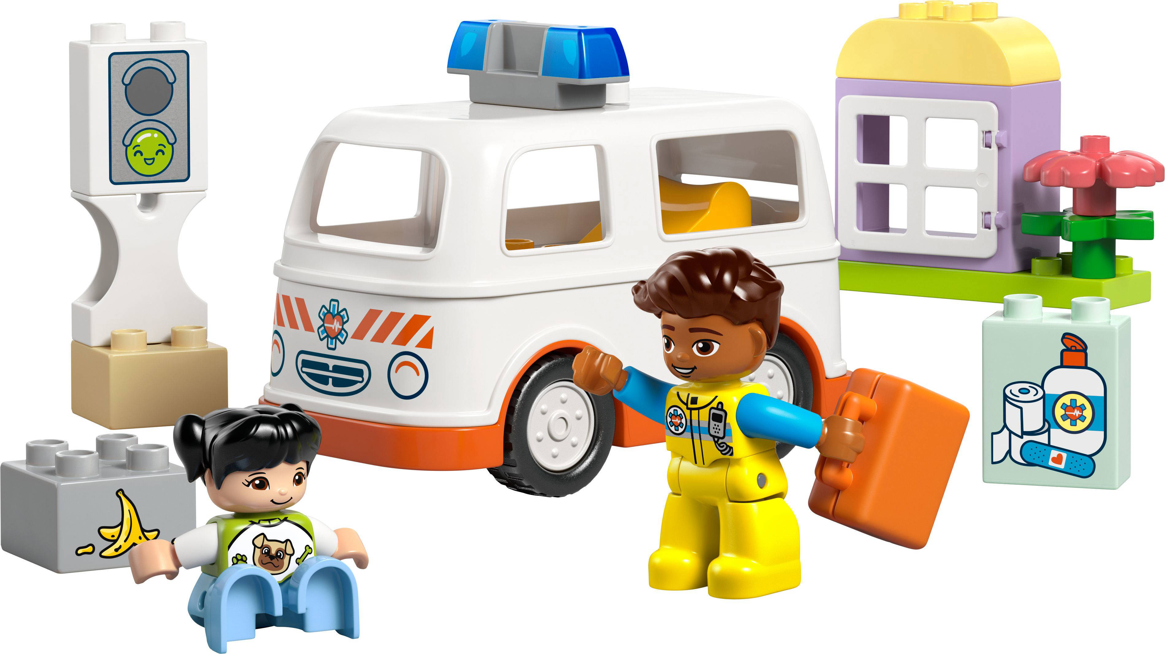 LEGO Ambulance met chauffeur voor fantasiespel 10447