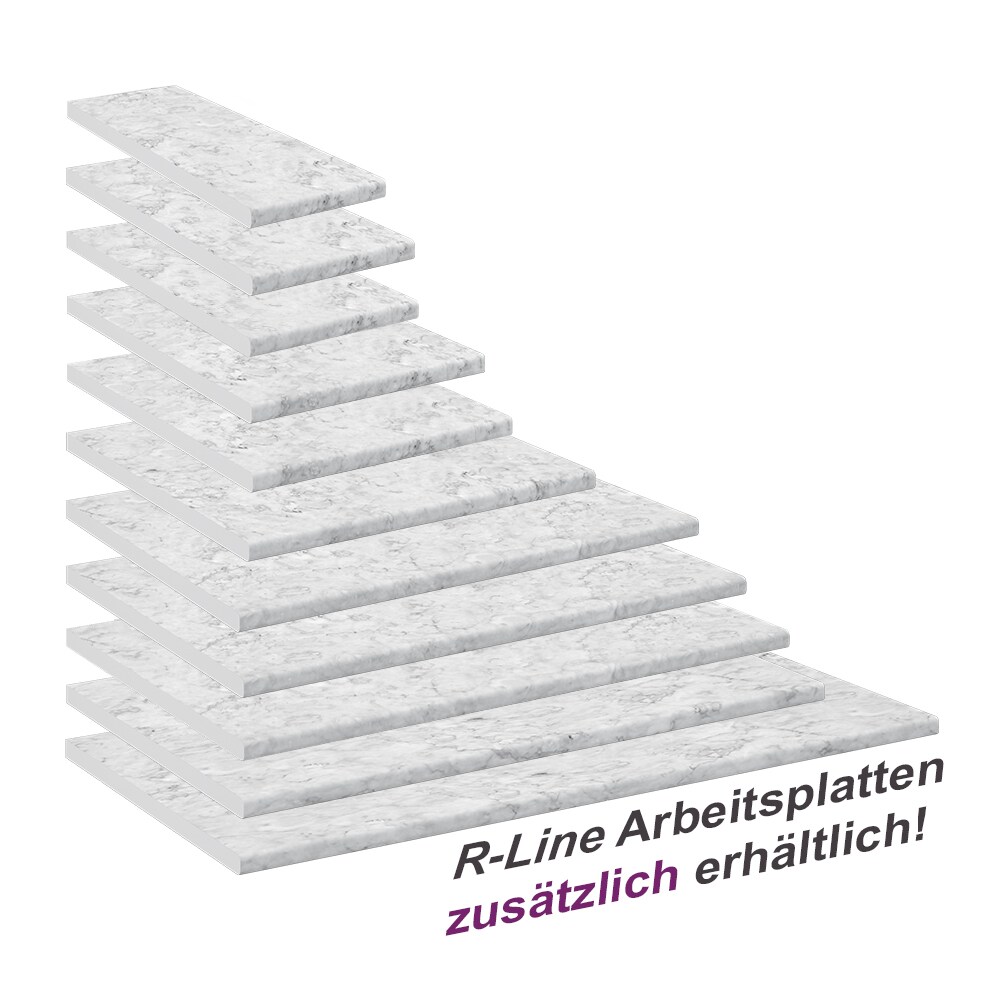 Vicco Küchenarbeitsplatte R-Line Marmor Weiß 60 cm