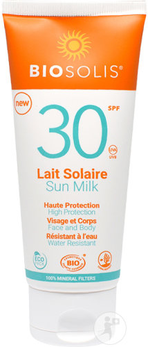 Biosolis Lait Solaire Visage Et Corps IP30 Bio Tube 100ml