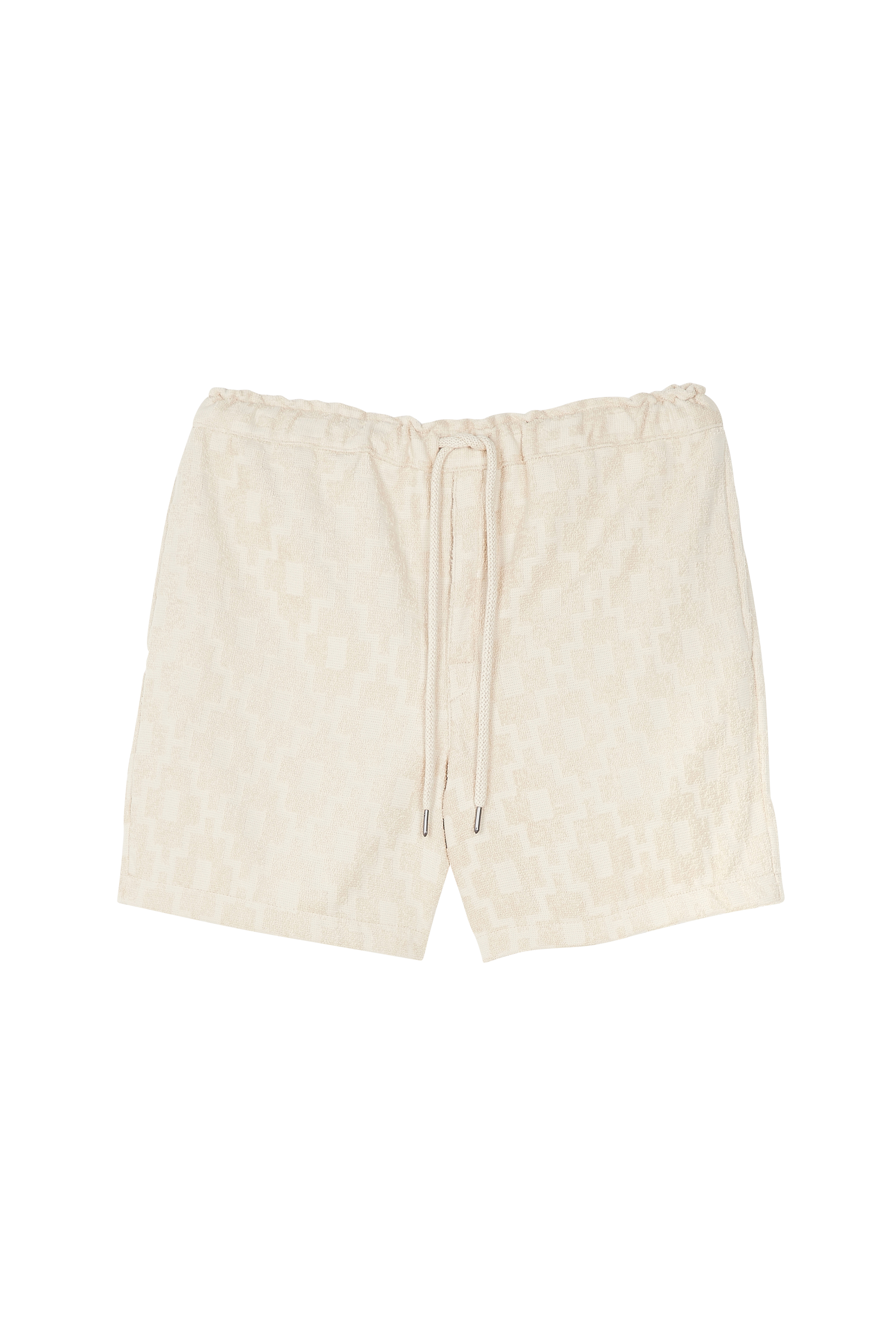 OAS COMPANY Short droit imprimé en coton  MACHU TERRY Beige