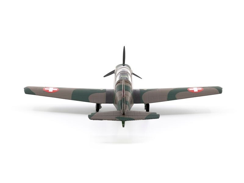 ACE Pilatus P-3 A-873 inkl. Chromständer 1:72 Massstabsmodell Metallflugzeug mit Display-Ständer