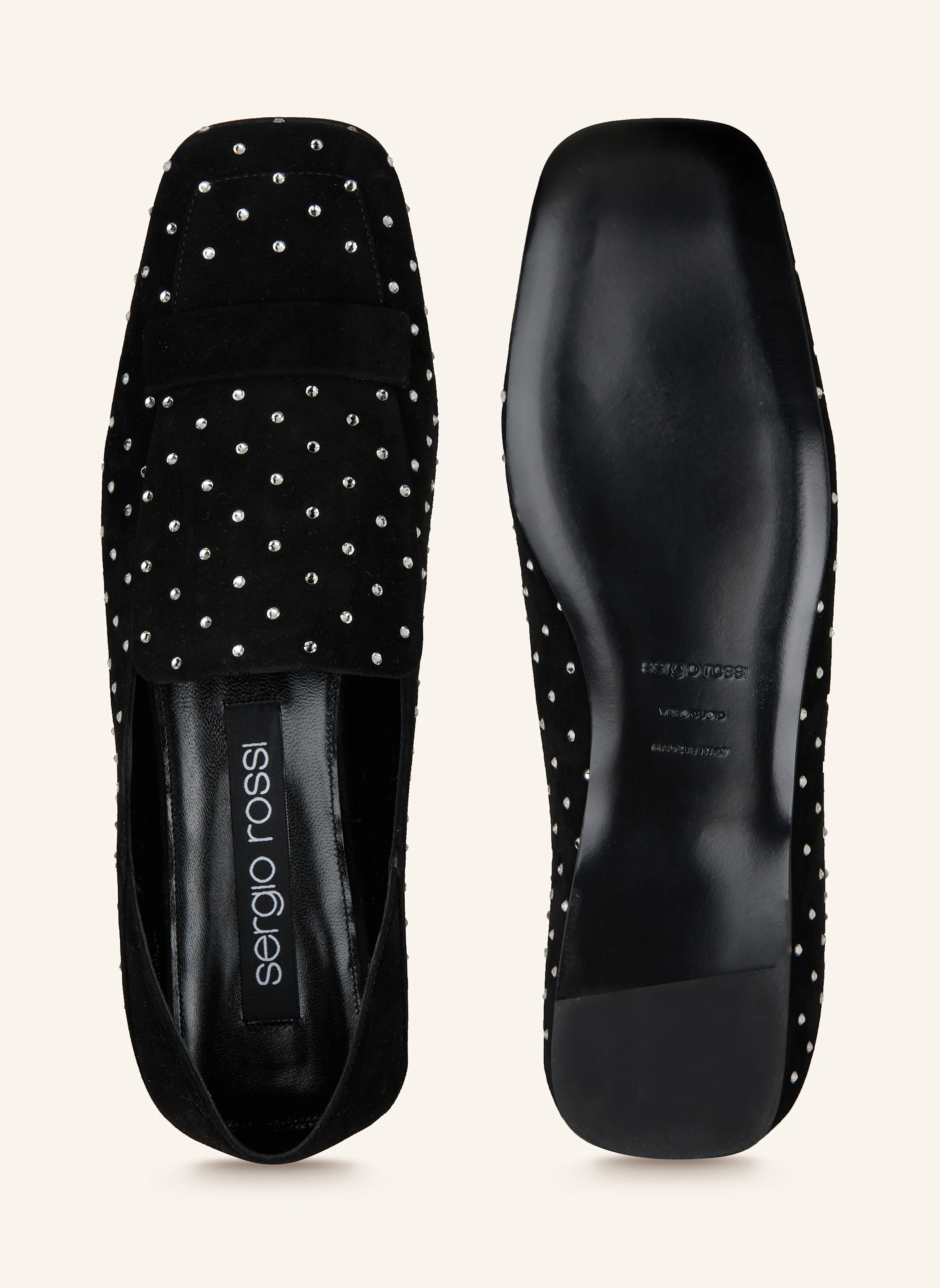 sergio rossi Slipper mit Schmucksteinen
