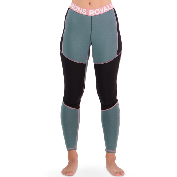 Collant thermique MONS ROYALE W OLYMPUS LEGGING BURNT SAGE/BLACK
