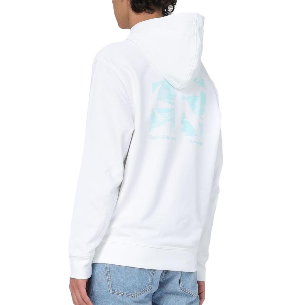Calvin Klein Jeans Sweat à capuche Blanc Homme Calvin Klein Jeans Big Box Logo