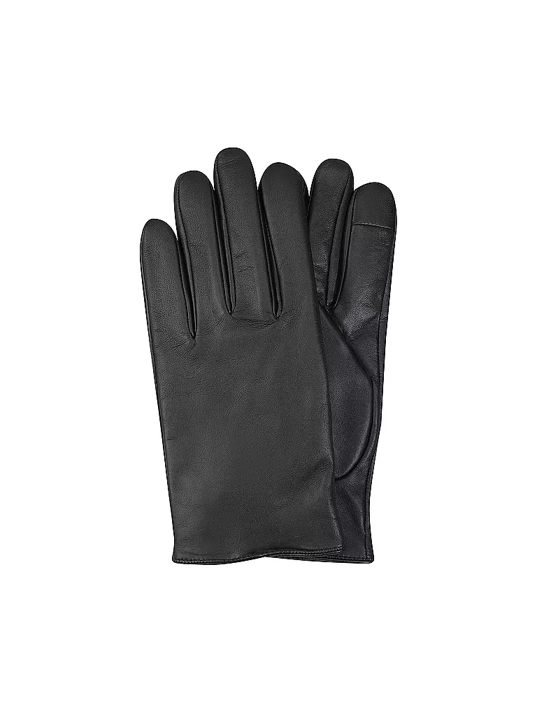 BOSS Lederhandschuhe schwarz