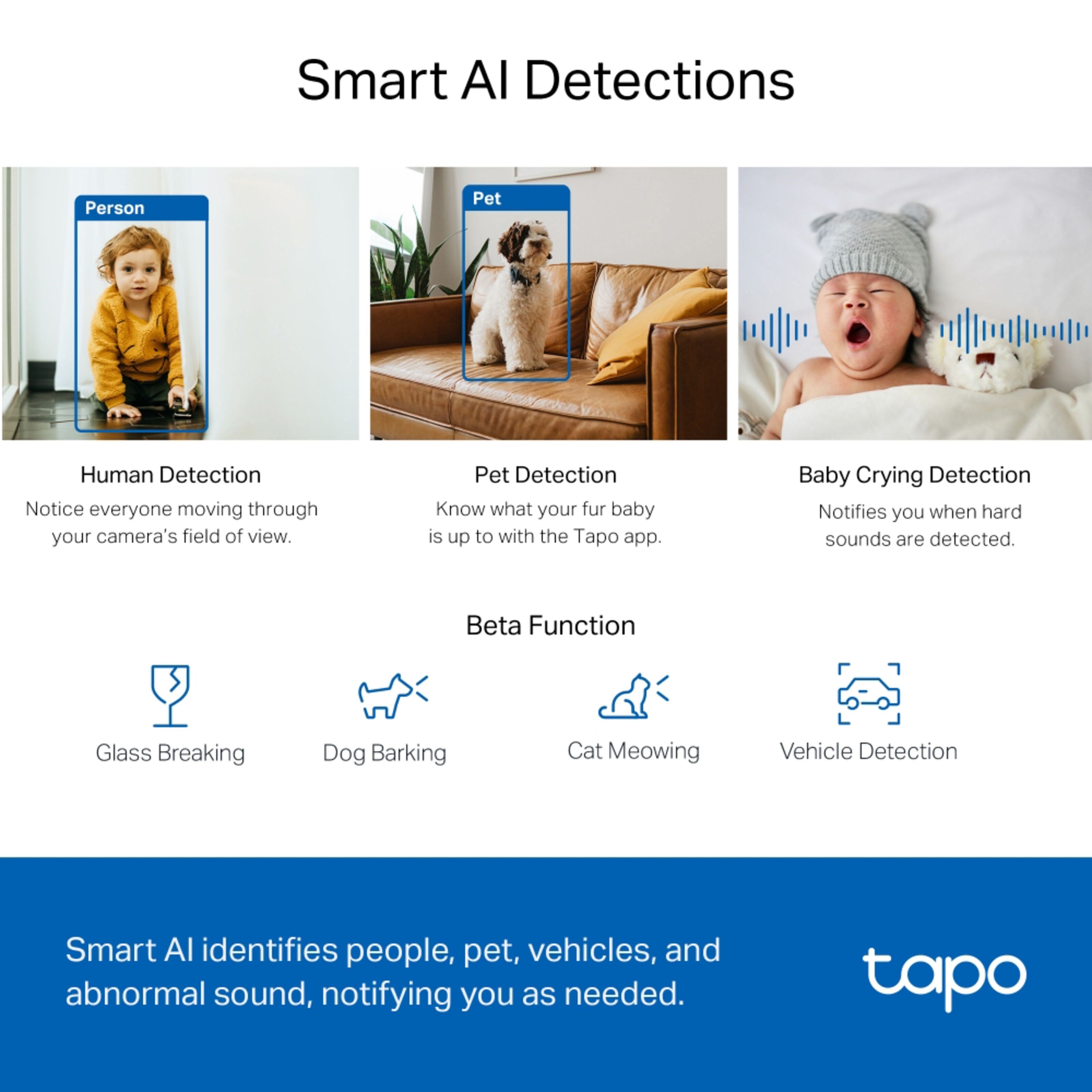 TP-link Tapo C220 Pan/Tilt AI Trådløst overvåkingskamera