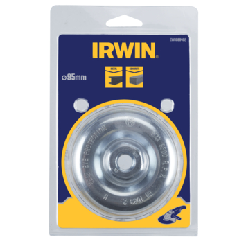 Irwin komstaaldraadborstel 100 mm voor haakse slijper