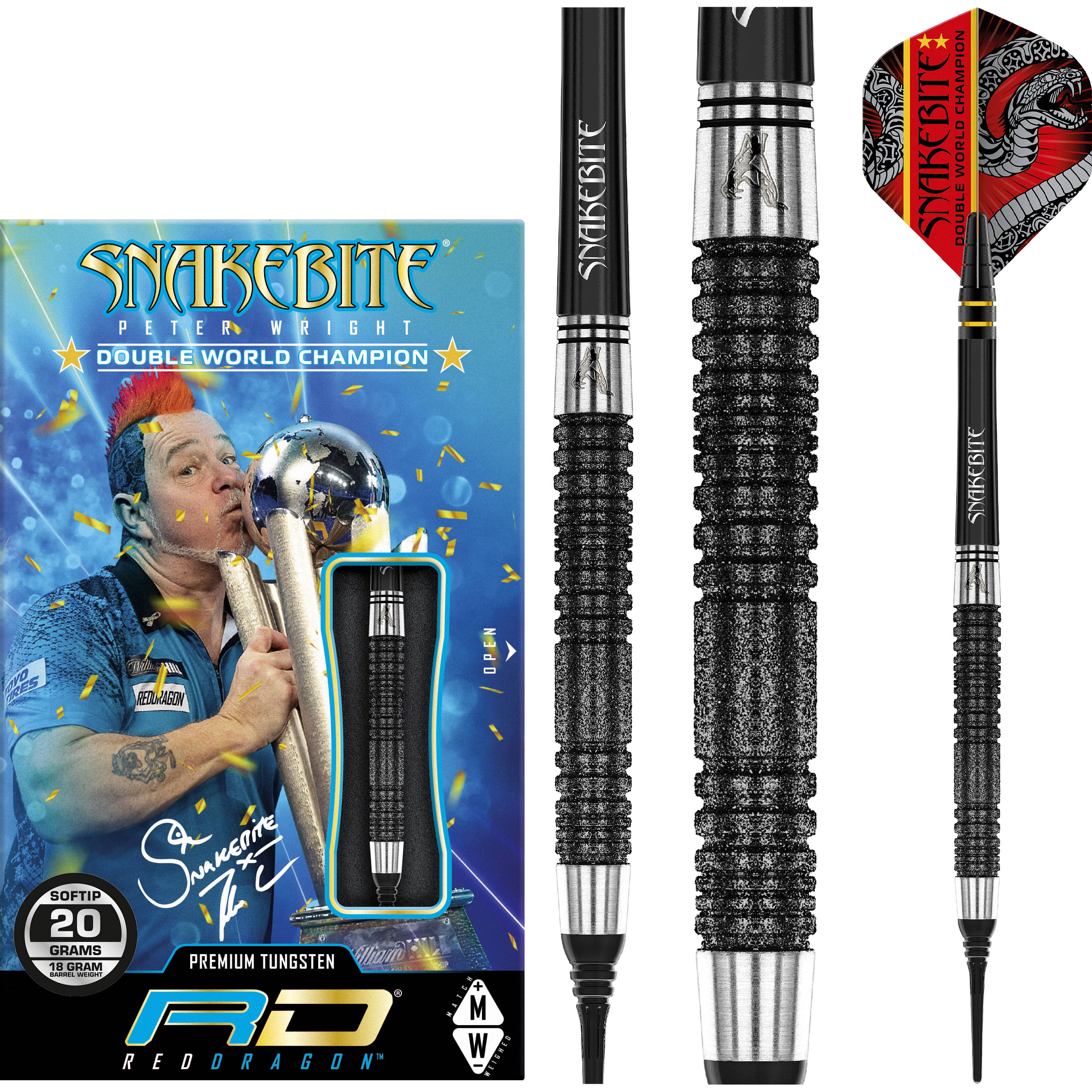 Red Dragon - Peter Wright - Euro 11 Element DWC Black - Softdart