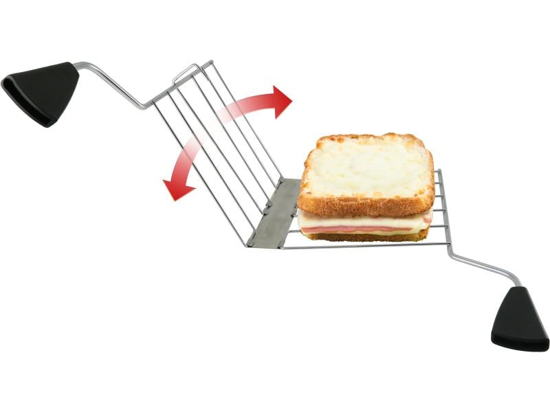 Trisa Toaster Crispy Snack Silber/Schwarz Klassischer Toaster, Silber/Schwarz