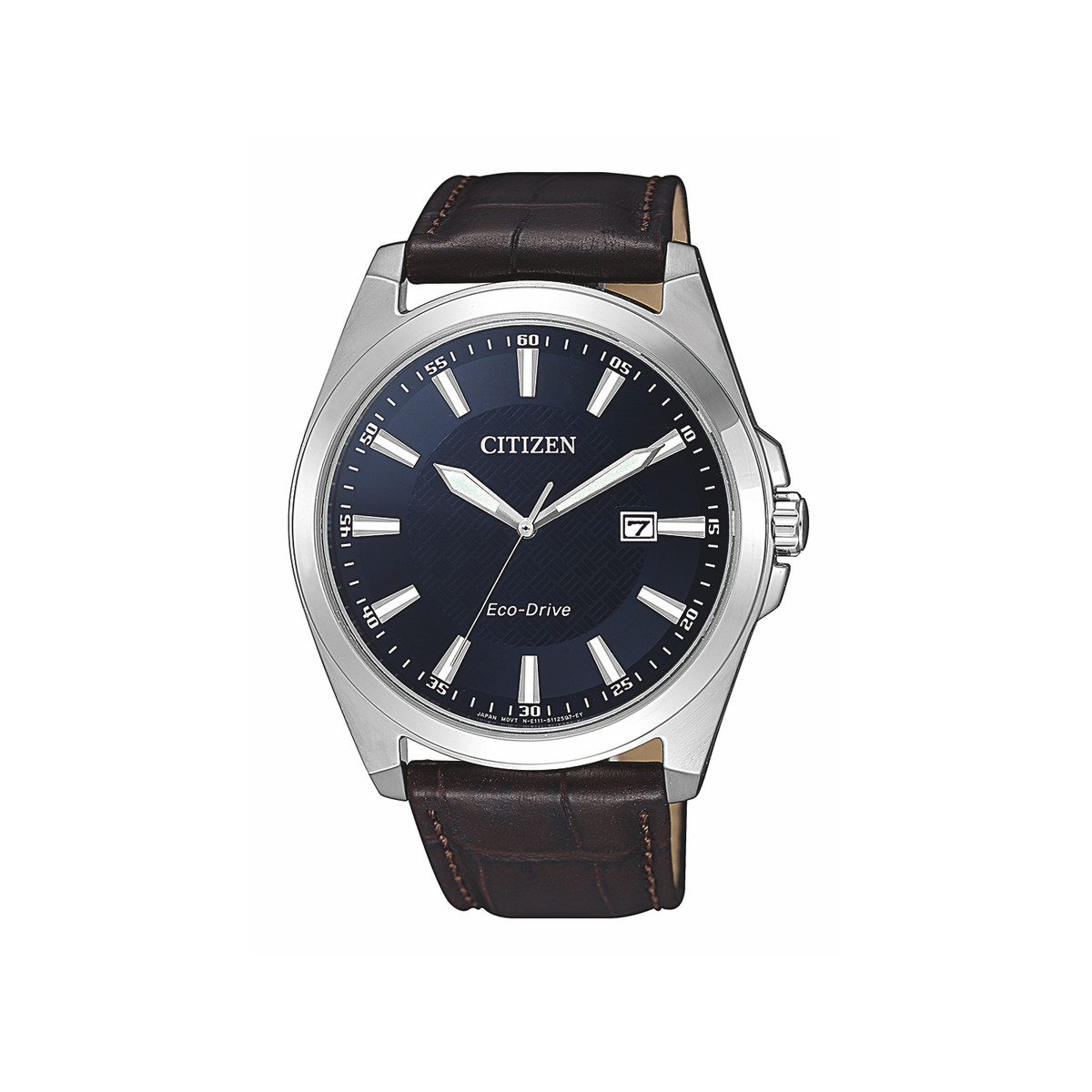 Montre Citizen homme acier cuir marron