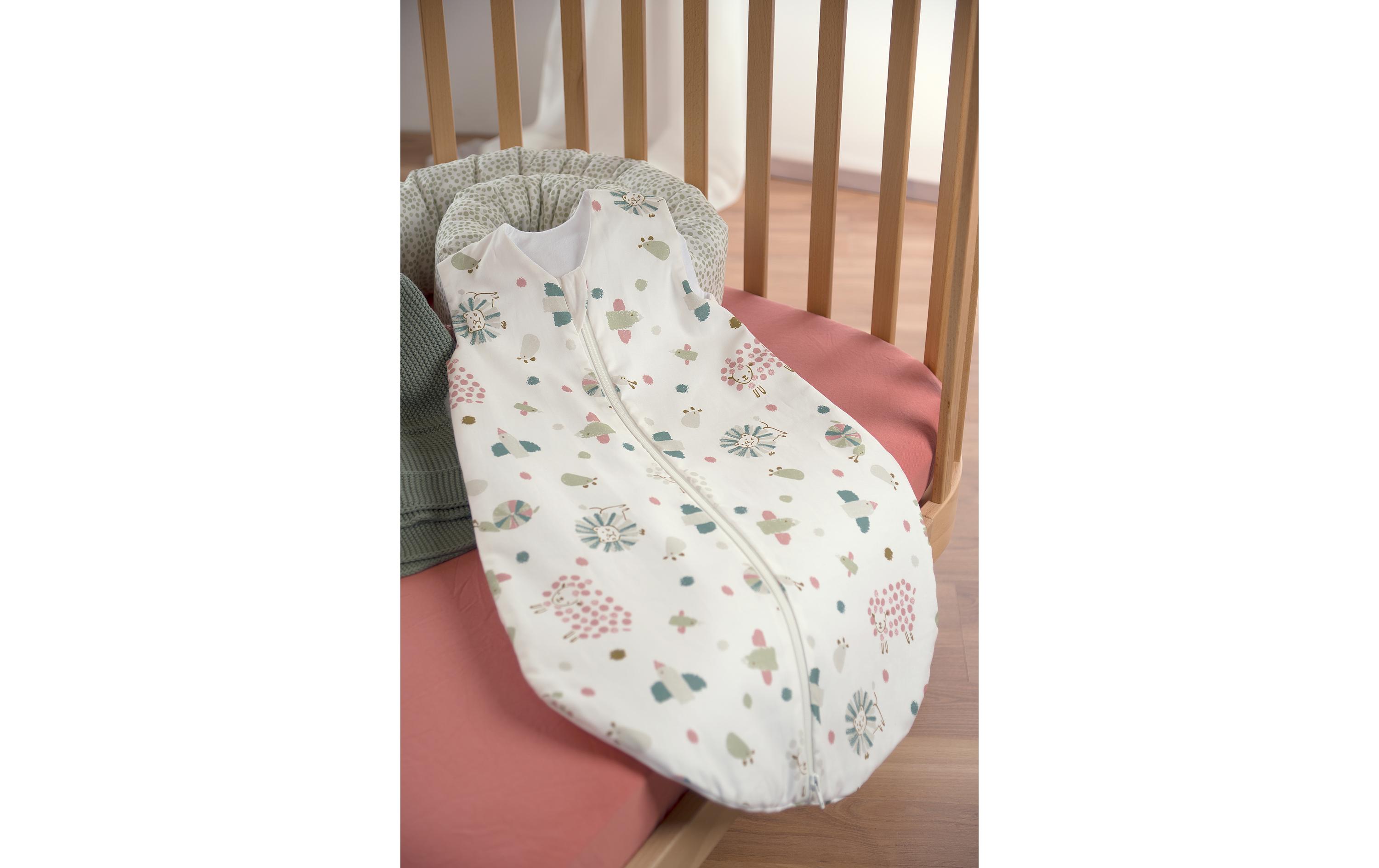 Baby-Ganzjahresschlafsack wattiert Wildlife Green Gr. 70Idealer Allrounder für individuelle Wärmebedürfnisse